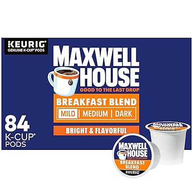 Maxwell House Breakfast Blend Mild Roast K-Cup Coffee Pods, 84 ct Box