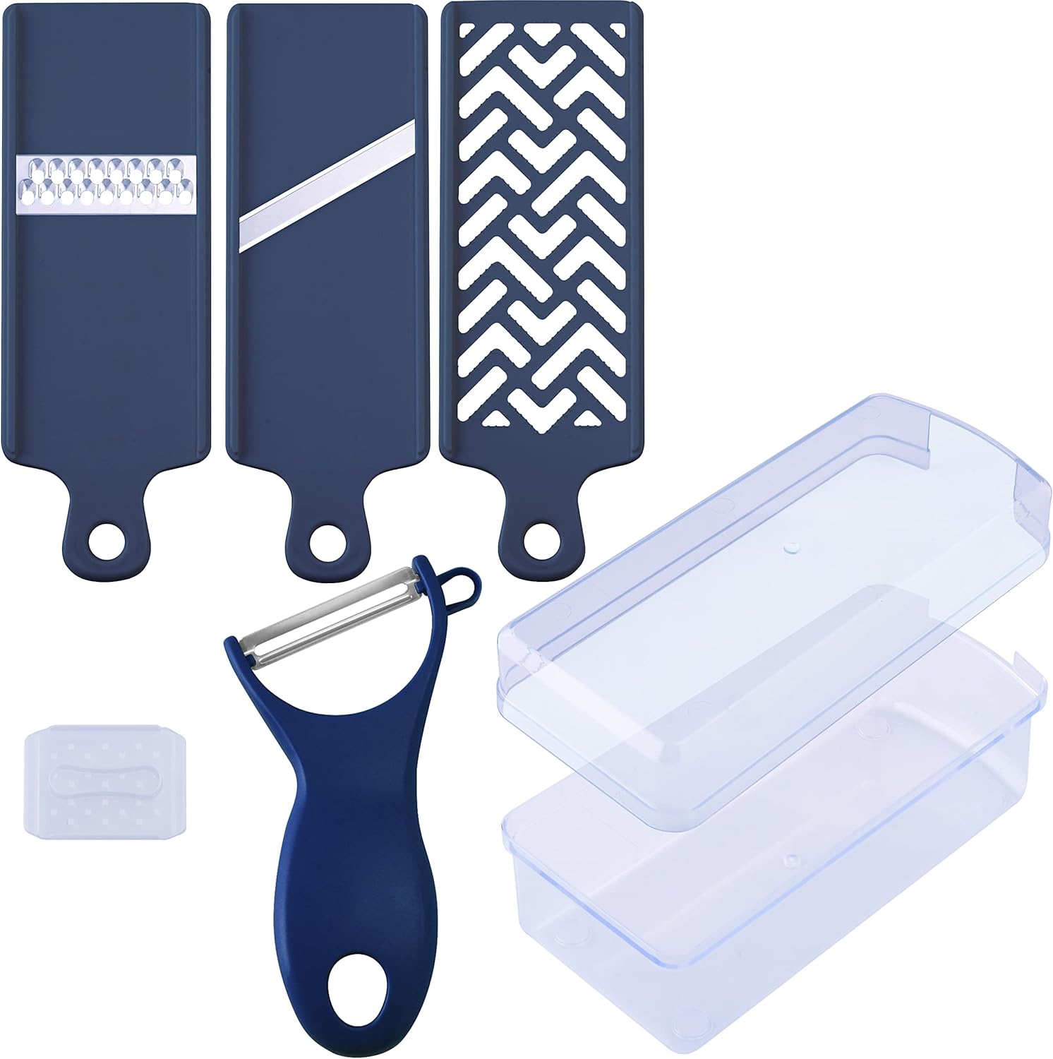 アーネスト(Arnest) スライサー おろし器 7点セット 【日本製】 千切り 平切り おろし ピーラー 安全ホルダー・ケース付き 大手飲食店愛用ブランド A-77723 燕三条