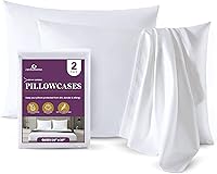 Vista 18 de CirclesHome Fundas de almohada de tamaño estándar, fundas de almohada de mezcla de algodón satinado, fundas de almohada suaves y cómodas, protegen