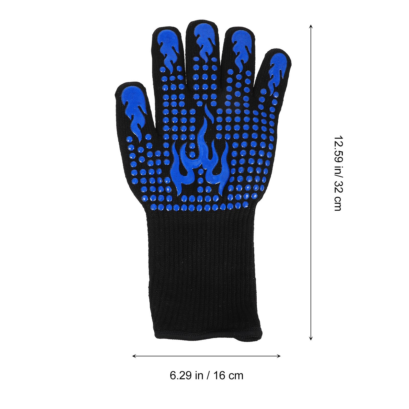 BESPORTBLE 6 Pares Guante de Horno Resistente al Calor de Silicona Azul,