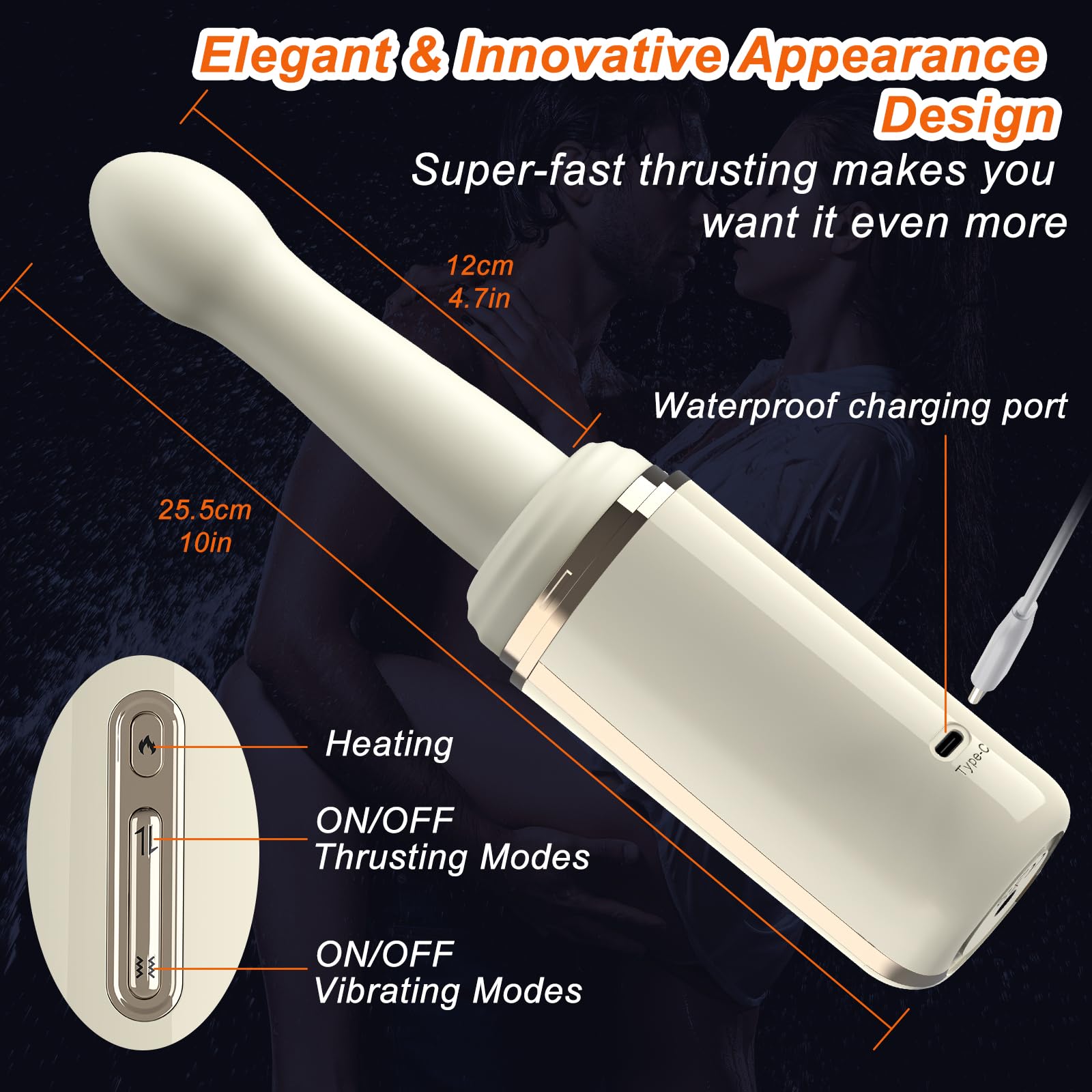 Dildo Realistici Vibratore Portatile Sex Toys per Donne Uomini Coppie, Giocattolo Sessuale Dildo Anale in Silicone con 7 Vibrazioni 7 Spinte e Rotazioni, Vibratori Femminili Giocattoli per Donne