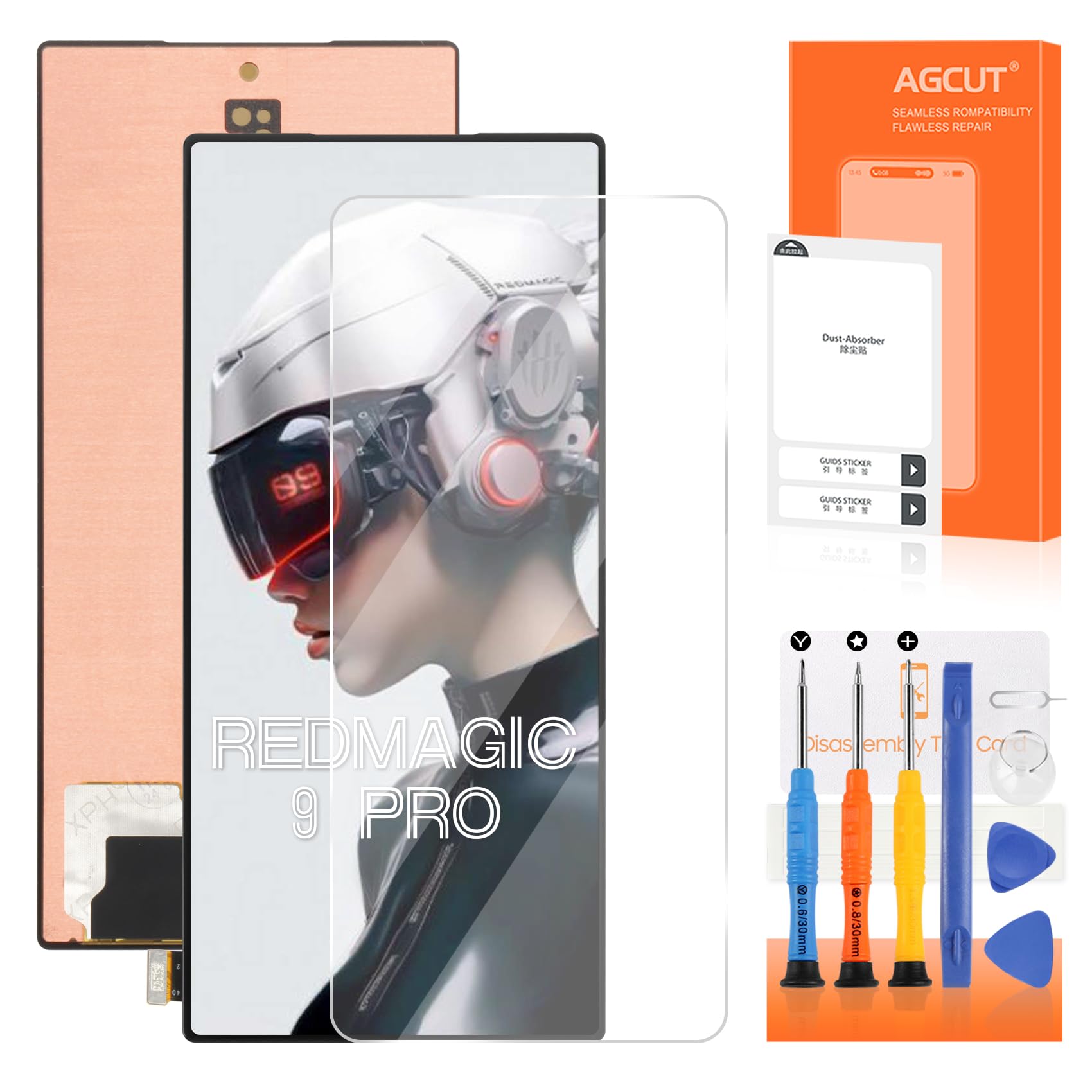 Original for ZTE Nubia Red Magic 9 Pro Screen Replacement for ZTE Nubia Red Magic 9 Pro LCD Disply NX769J Digitizer Touch Screen Assembly Repair Kits