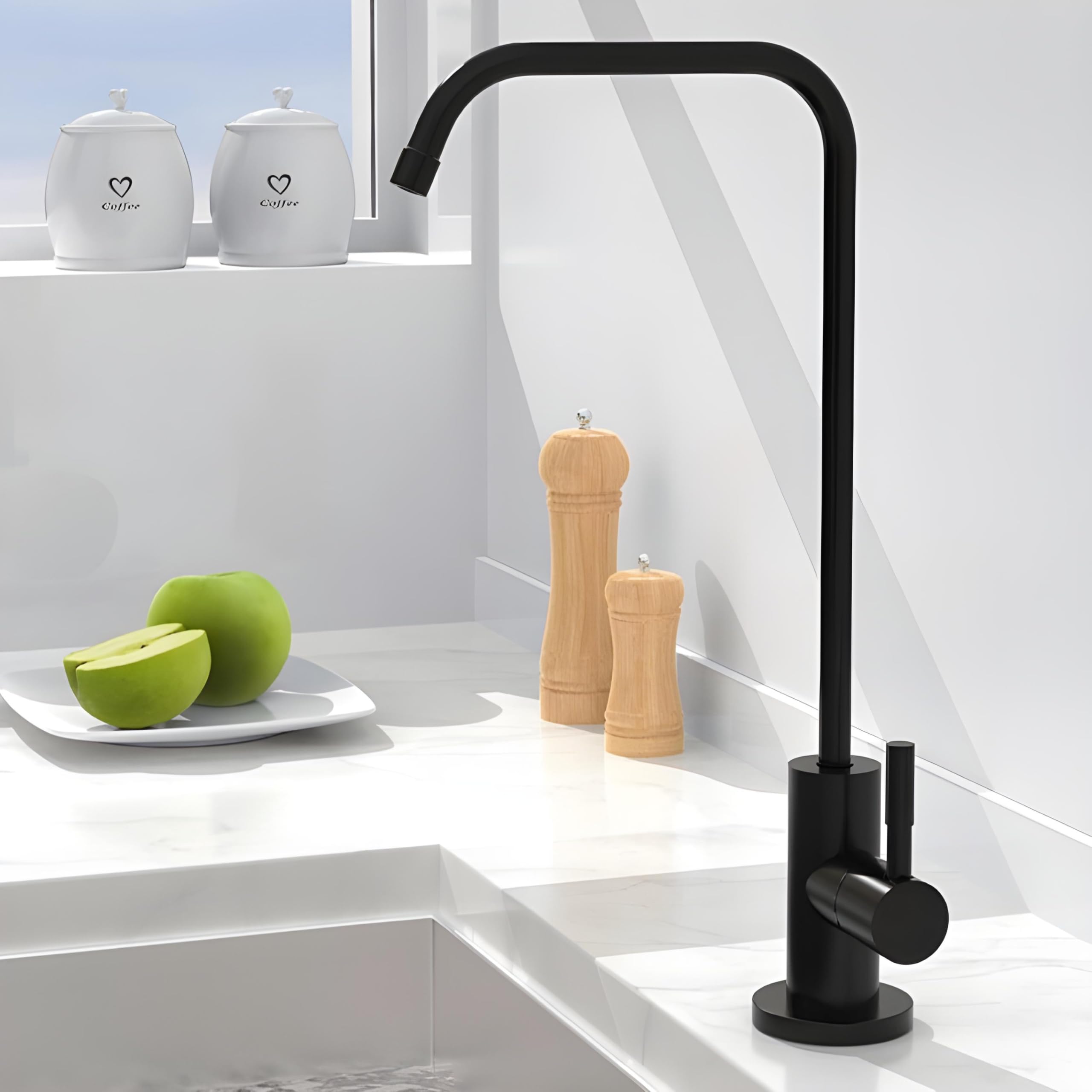 InArt Drinking Water Faucet for Kitchen Sink - Stainless Steel, Black Matt Finish, 360 Swivel, Non-Air Gap RO Faucet with 2-Year Warranty SS304, 360° Swivel Square (B0DB5RDY36) Amazon Price History, Amazon Price Tracker
