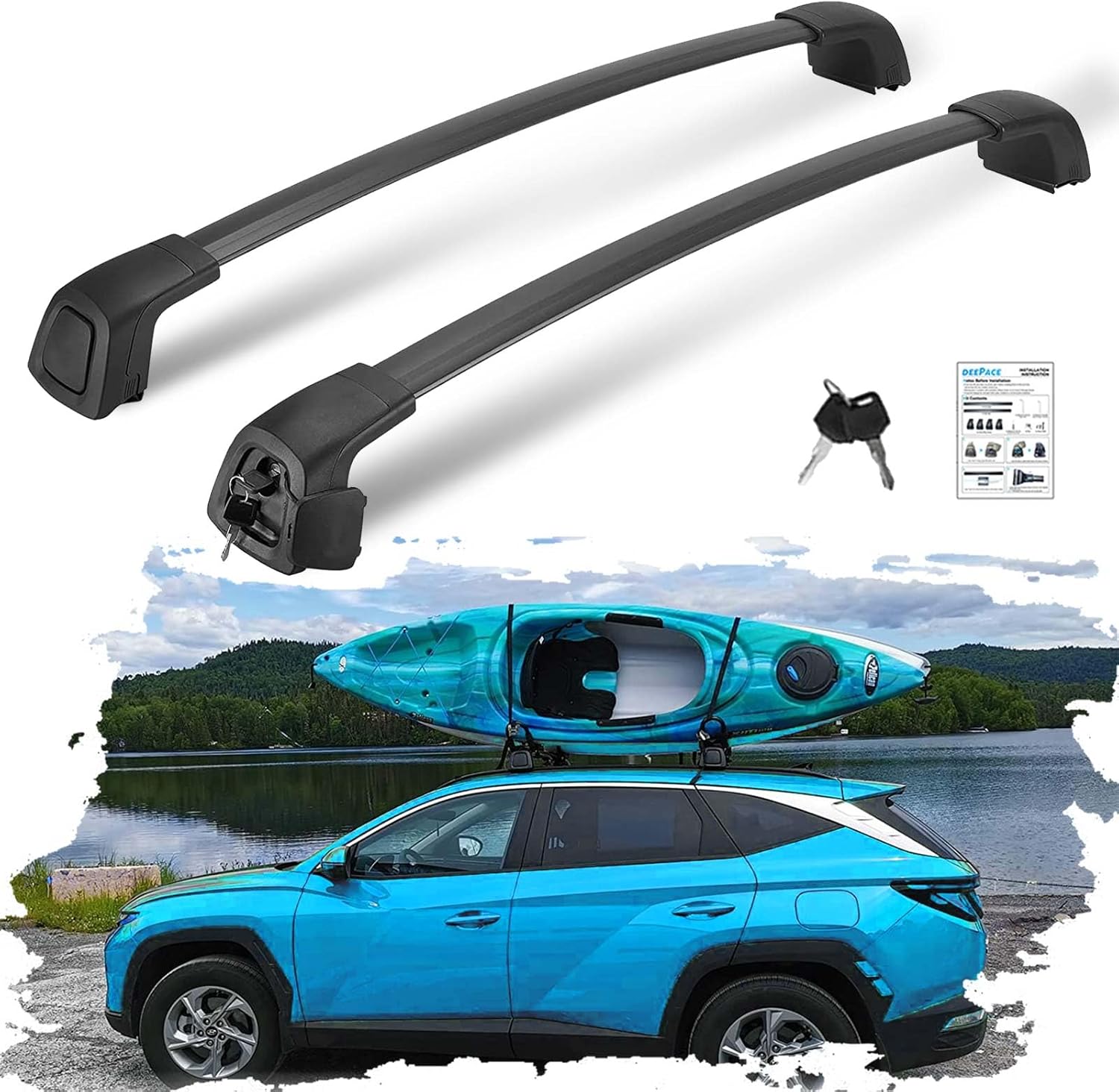 Cross Bars Roof Rack for Hyundai Tucson 2022 2023 2024 SE SEL N Line