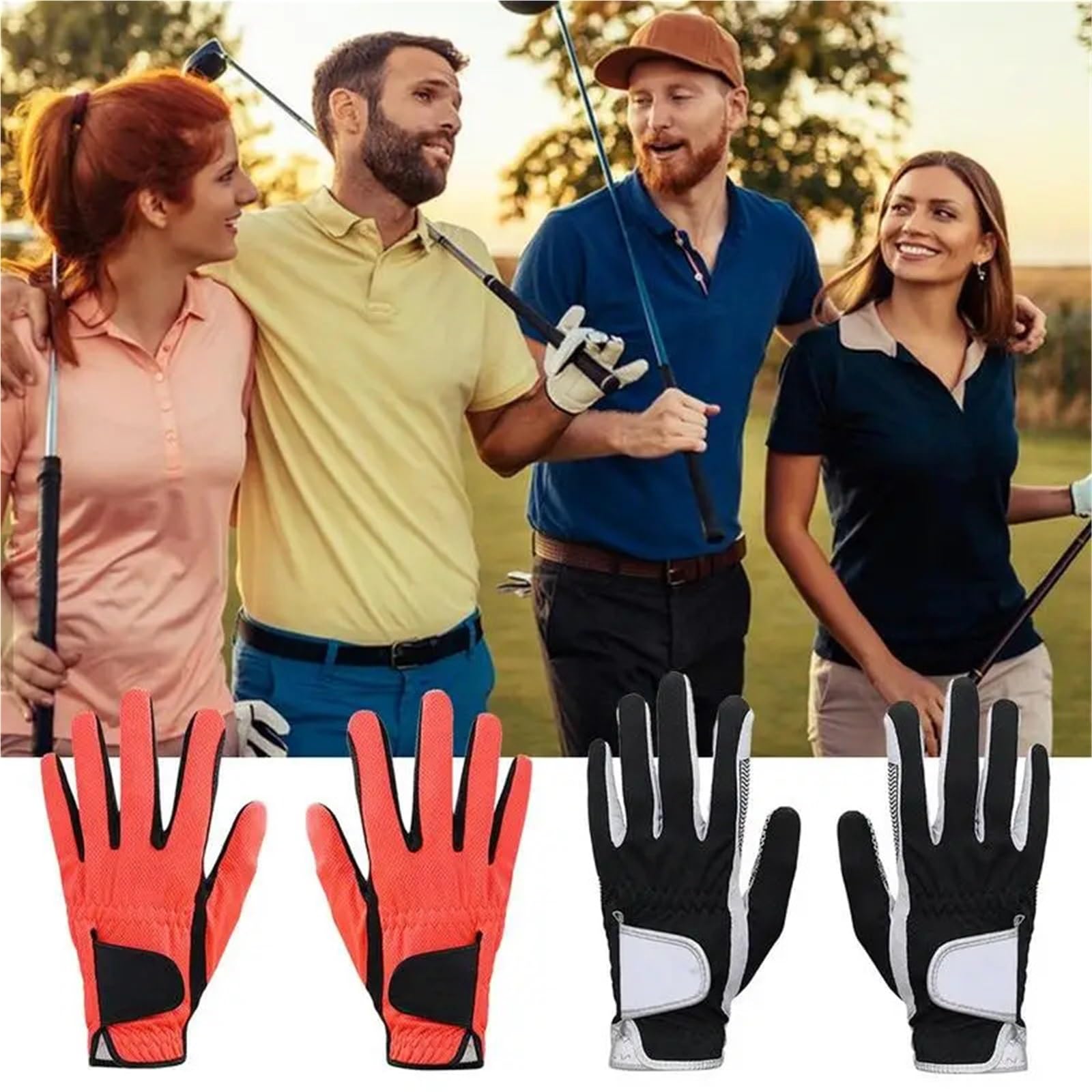 Guantes De Golf Guantes Antideslizantes for Golfista, Manoplas de Golf Suaves for Mano Izquierda, Antideslizantes, 2 uds. Golf Guantes