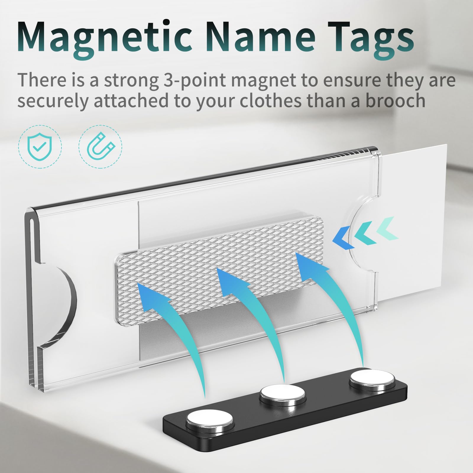Snapklik.com : Magnetic Name Tags Kit 15 Pack, Magnetic Badge Holders ...