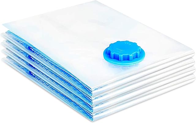 FiNeWaY Reusable 8 Vacuum Storage Bags Space Saving Clothes Bedding 70 X 50cm - Premium Quality Ideal for Travel Wardrobe Suitcase - Keeps Items Free From Dust, Mould, Bugs & Dampness