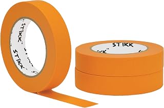 Painters Tape - 3pk Orange Painter Tape - 1 inch x 60 Yards - Paint Tape for Painting, Edges, Trim, Walls, Ceilings, Finishing - Masking Tape for DIY Paint Projects - Residue-Free Painting Tape