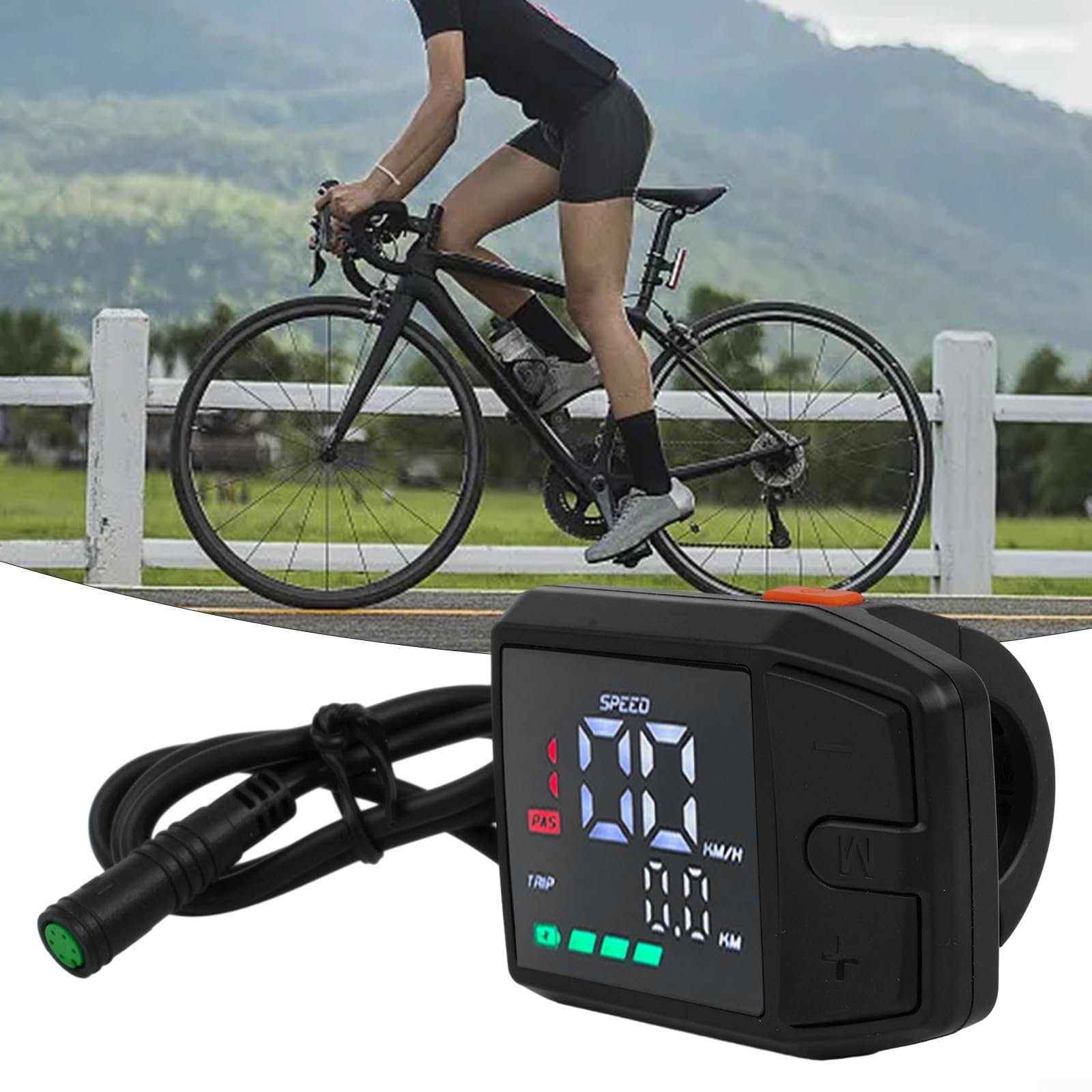 Compteur d'affichage LCD pour vélo électrique, étanche IP65, 25 MA, 24 V 36 V 48 V pour vélo électrique, scooter