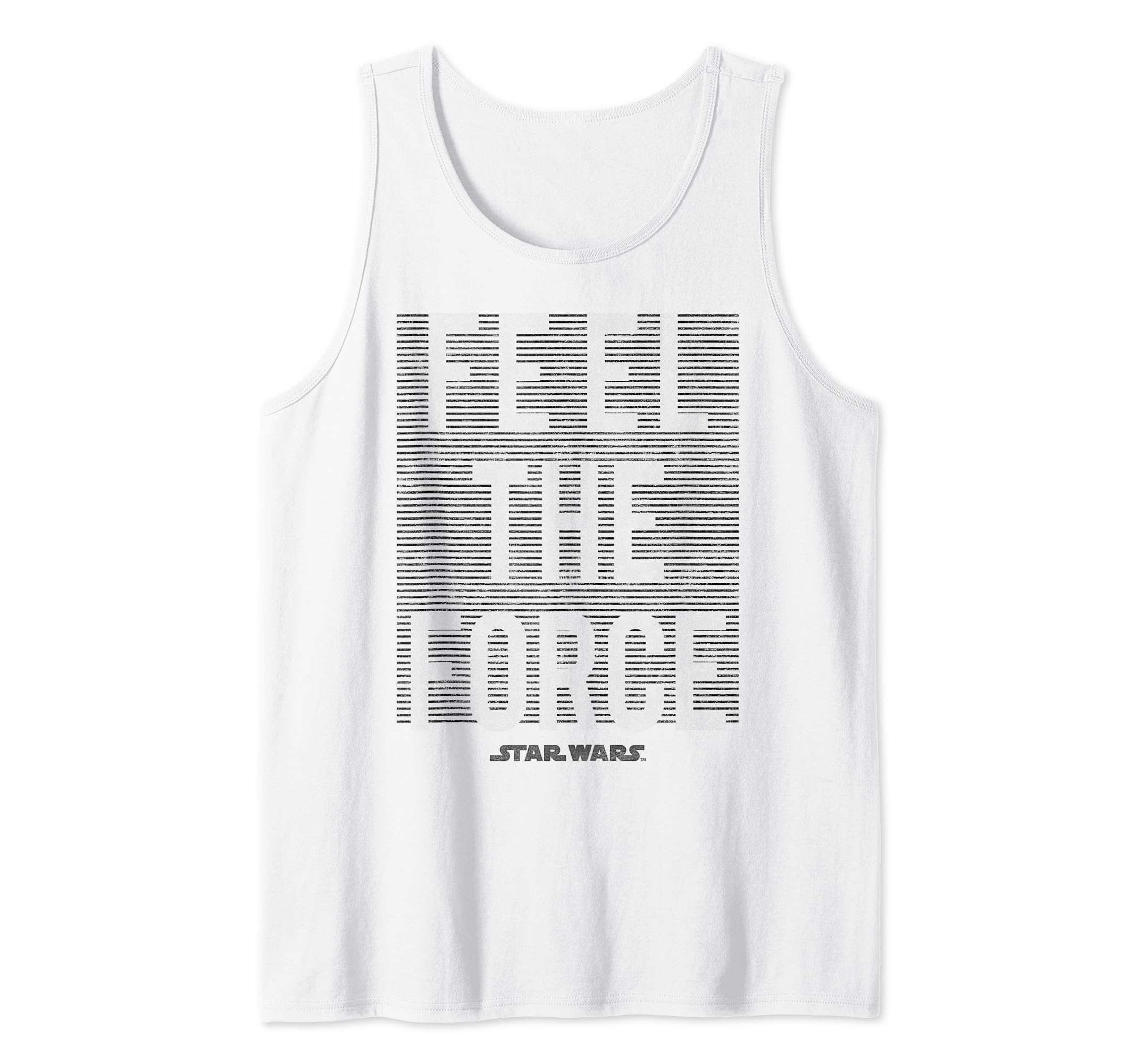 Star Wars Last Jedi Force Feels Lines Stamp Tank Top, White