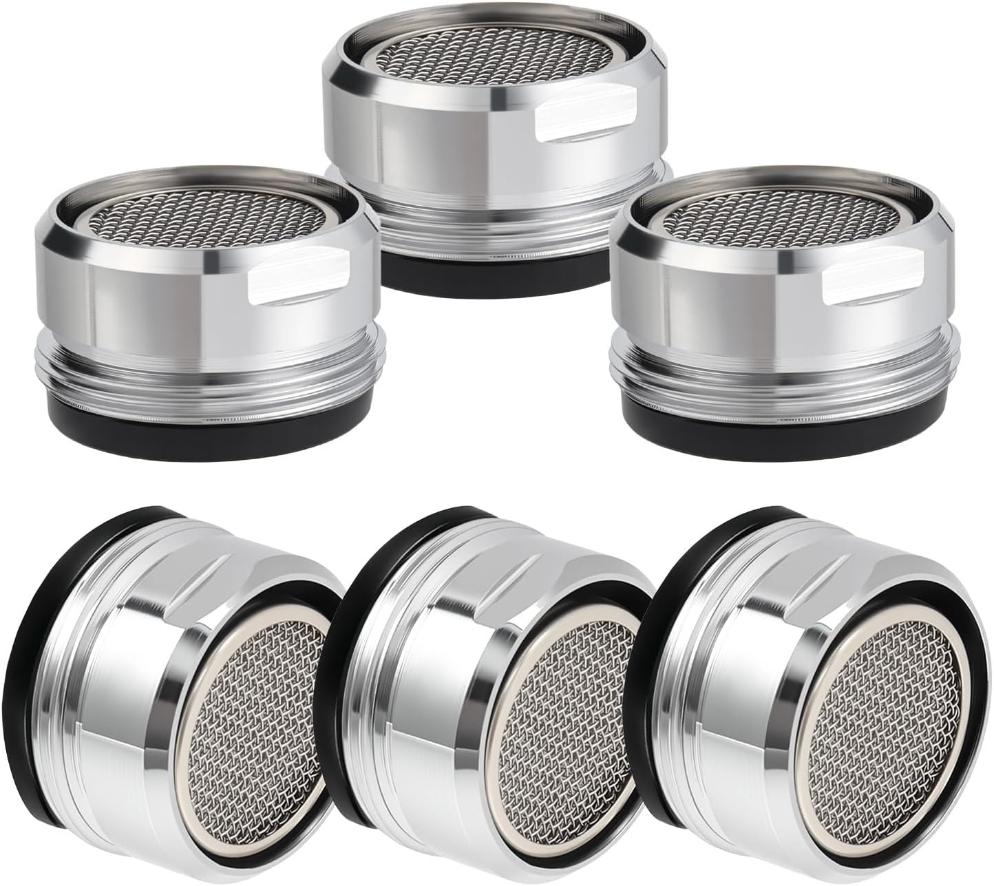 6PCS Faucet Aerator, Bathroom Sink Aerator Replacement Parts, with Brass Shell 15/16 Inch 24mm Male Thread