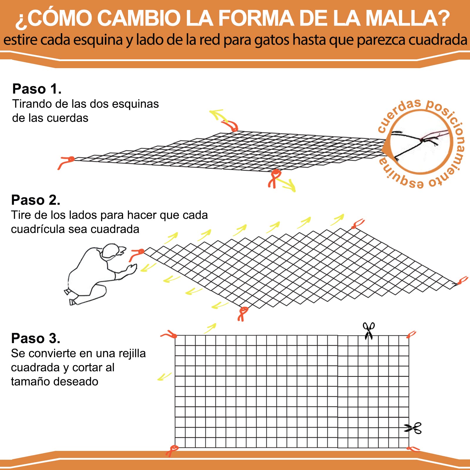 Red para Gatos Reforzada con Alambre, 8x3m Red Protección para Gatos Terraza de sin Taladro para Balcones, Ventanas, Tragaluces y Puertas