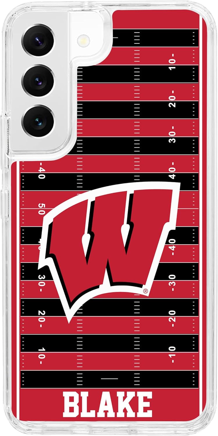 Affinity Bands Wisconsin Badgers HD Phone Case Compatible with MagSafe Samsung Galaxy S25 (Scattered)