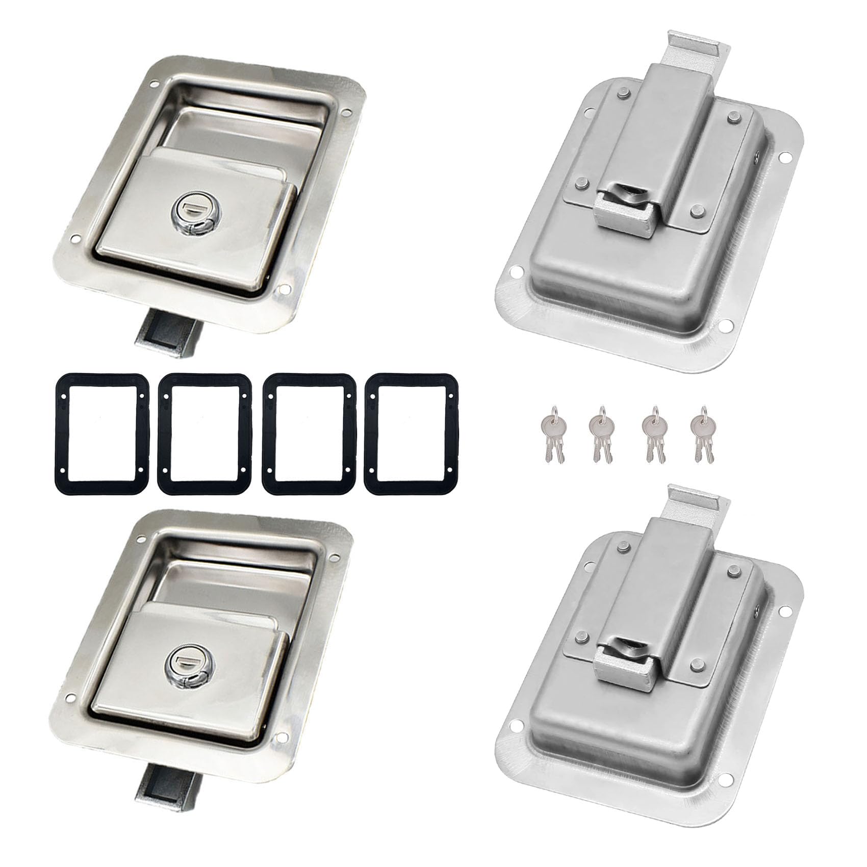 Ycsmyyds 4-Pack Stainless Paddle Latch