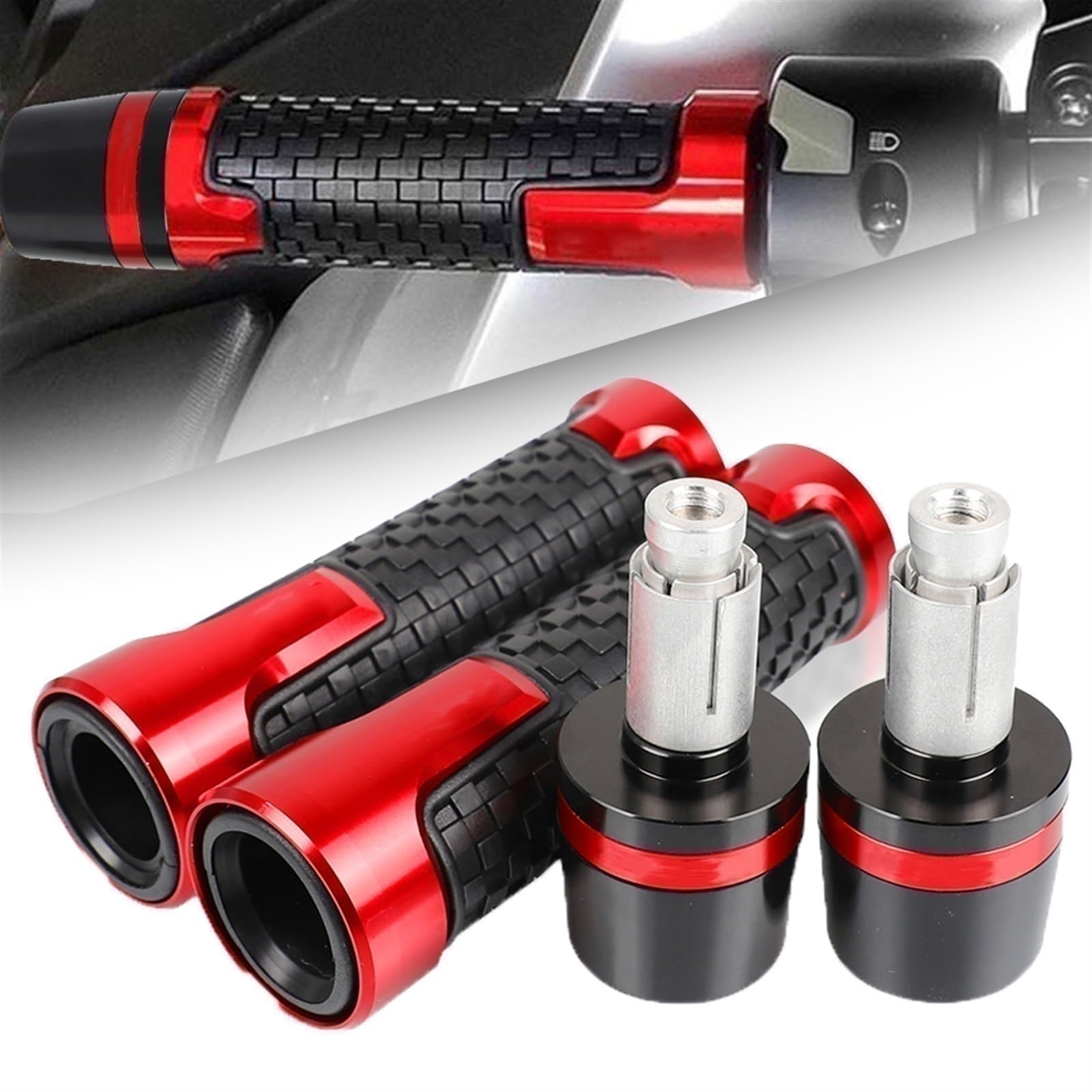 universale Per Y&AMAHA TTR125 TTR 125 2000 2001 2003 2005 2006 2007-2017 Accessorio Per Moto Manopole Per Manubrio In Gel Di Gomma In Alluminio (Color : Titanium)