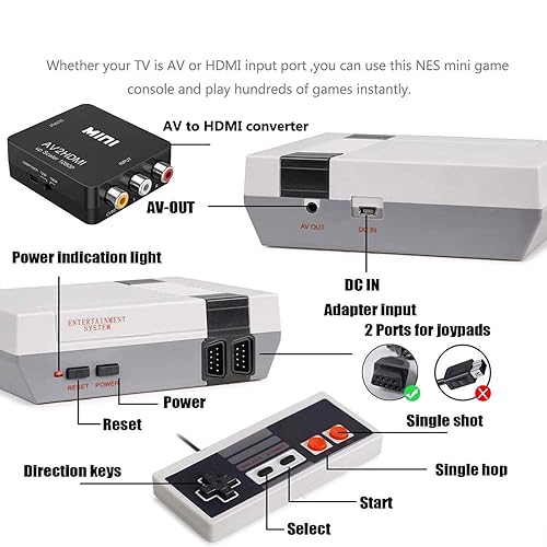 Miniatura 2 de AKARSOLY Retro Game Console,Classic Mini Handheld Vidoe Game Console Built-in 620 Classic Edition Games,HDMI HD and AV Output and Dual Game