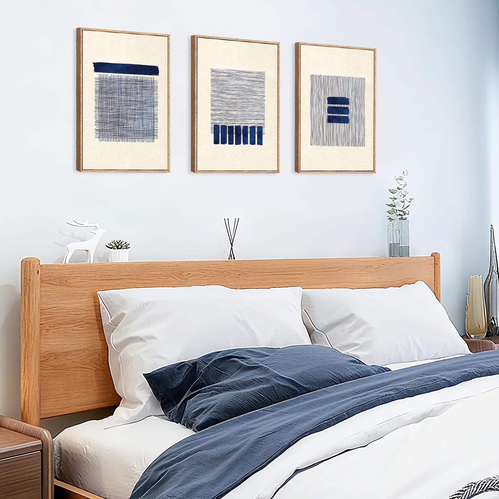 ANHUIB Boho Christian Framed Wall Decor Christian Framed Wall Art Set of 3 Minimalist Jesus Bible Story Canvas Artwork Minimalist Abstract Bible Line Canvas Painting for Living Room Bedroom 30×40cm - Image 4