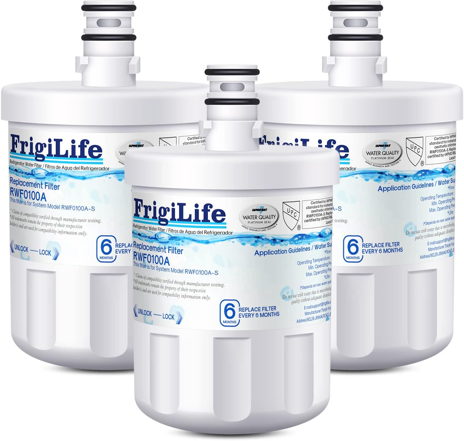 5231JA2002A Water Filter Replacement for LG LT500P, GEN11042FR-08, ADQ72910911, ADQ72910901, Kenmore 9890, 46-9890, LFX25974ST, LMX25964ST, PACK of 3