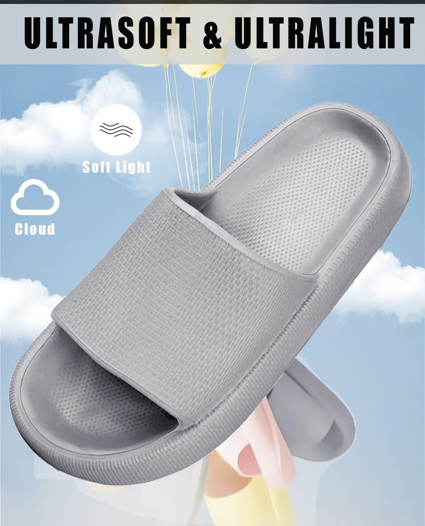 Donpapa Ciabatte Casa Donna Estive Pantofole Nuvola Uomo Originali Piscina Slides Gomma Cuscino Doccia Sandali Antiscivolo Scarpe da casa
