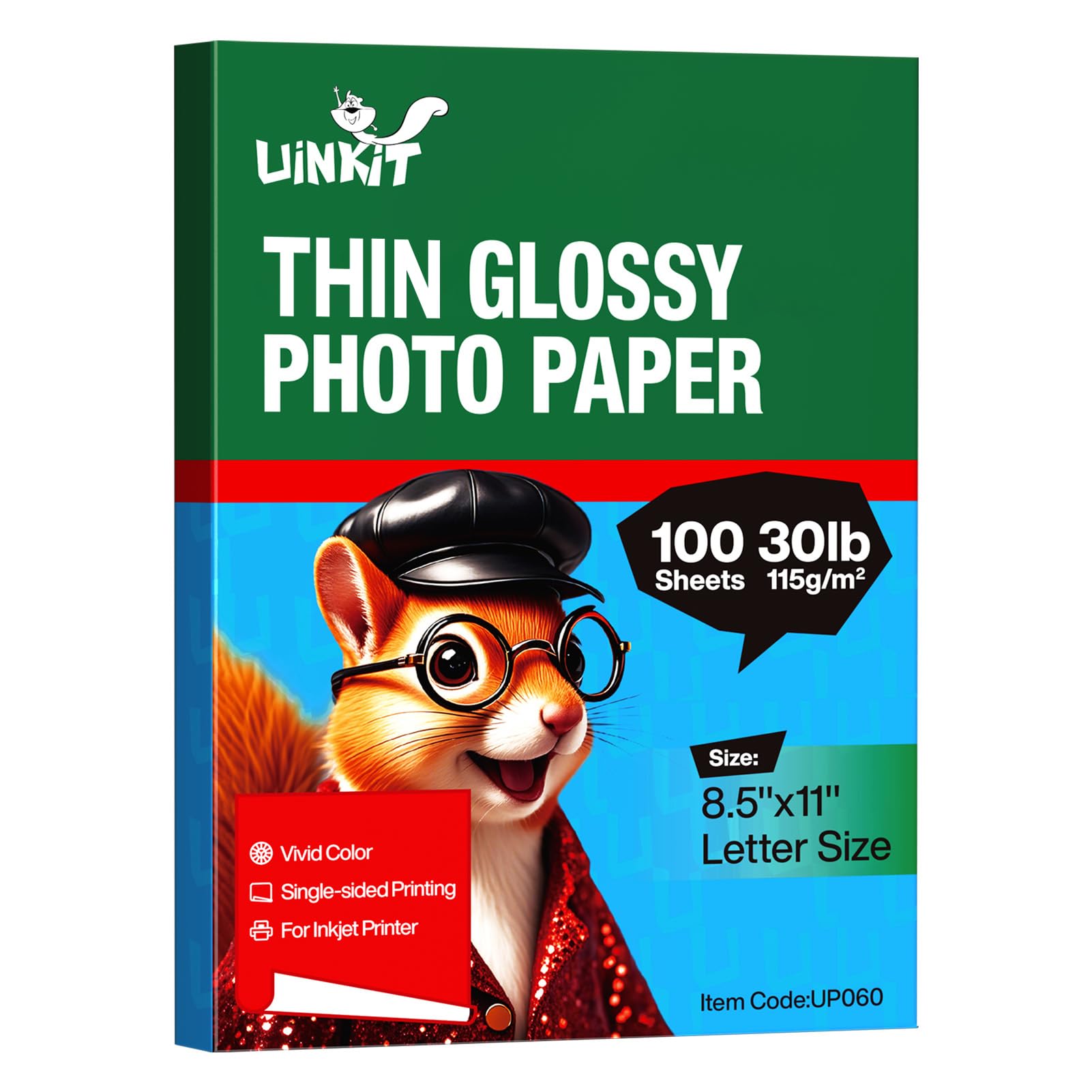 Photo 1 of ***NOT GLOSSY PAPER, REGULAR PAPER INSTEAD*** Uinkit 100 sheets 115gsm Photo Paper 30lb Very Thin Flyer Glossy 8.5x11 Single Side Inkjet Paper DIY Chip Bag Glossy Photos Brochure Paper,FIFA World Cup Poster for Inkjet Printer with Dye Ink