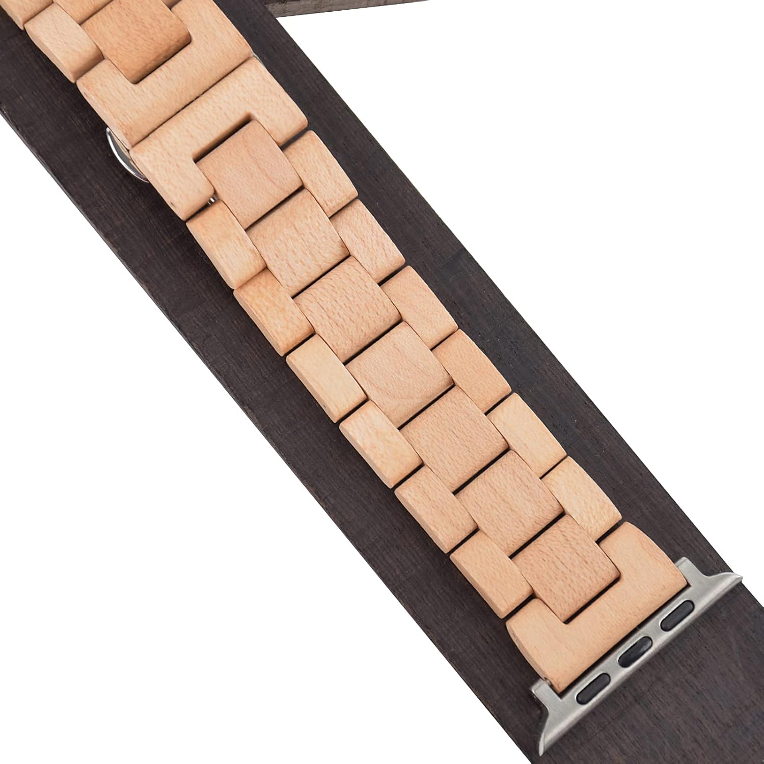 Wooden Watch Band for Apple Watch 100% Eco-Friendly Natural Hardwood Watch Strap,Bracelet for iWatch Series 10 9 8 7 6 5 4 3 SE Ultra