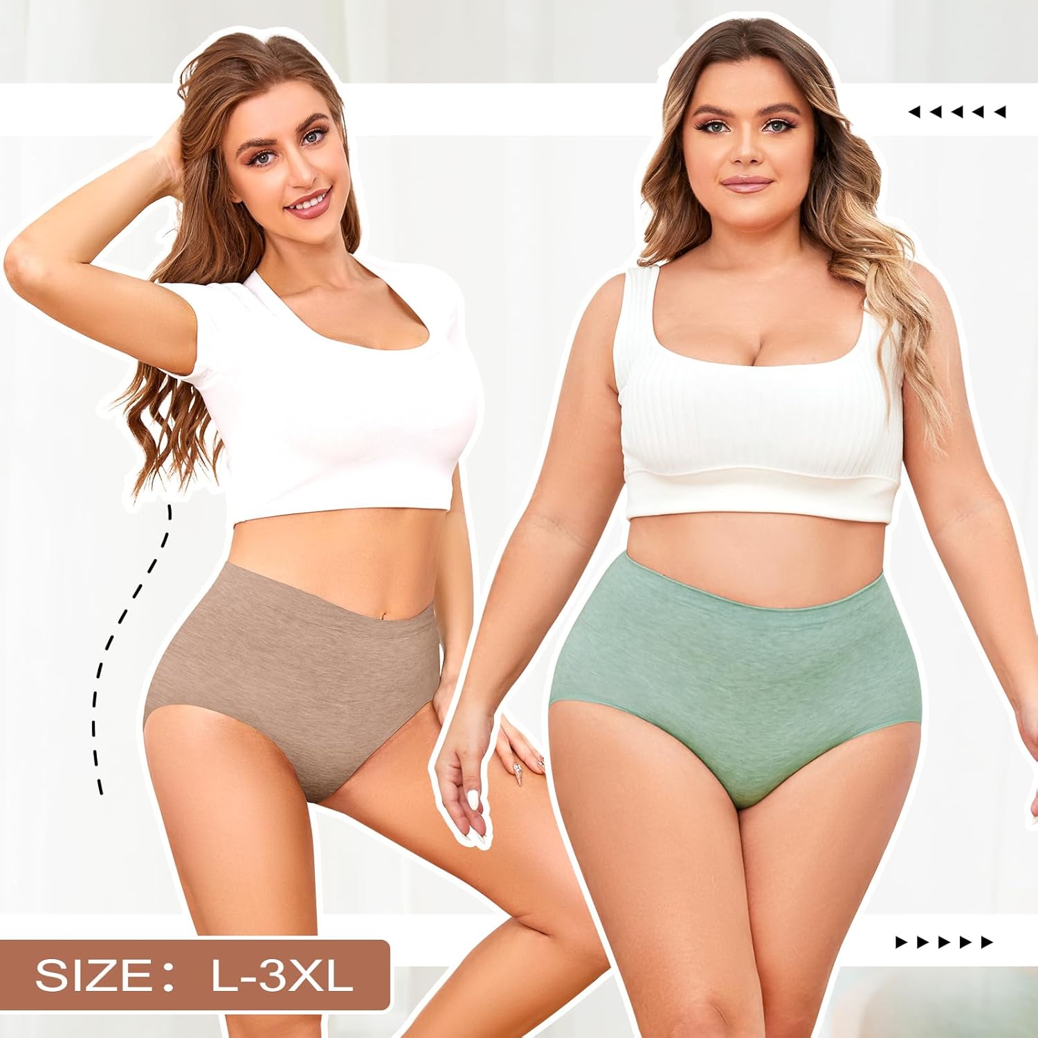 Womens High Waist Underwear Soft Seamless Tummy Control Breathable C Section Recovery Postpartum Panties 7-Pack Multicolor - Image 4