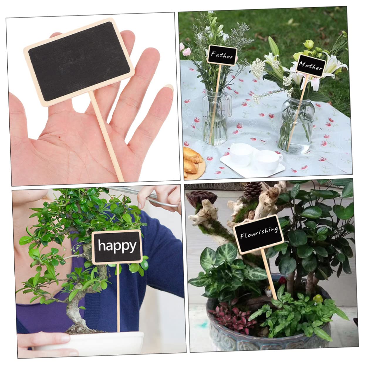 TOYANDONA 3 Sätze Pflanzenschilder Wiederverwendbare Etiketten Für Gartenpflanzen Dekorative Pflanzenstecker Zur Individuellen Beschriftung Für Blumenbeete 20 Stück * 3