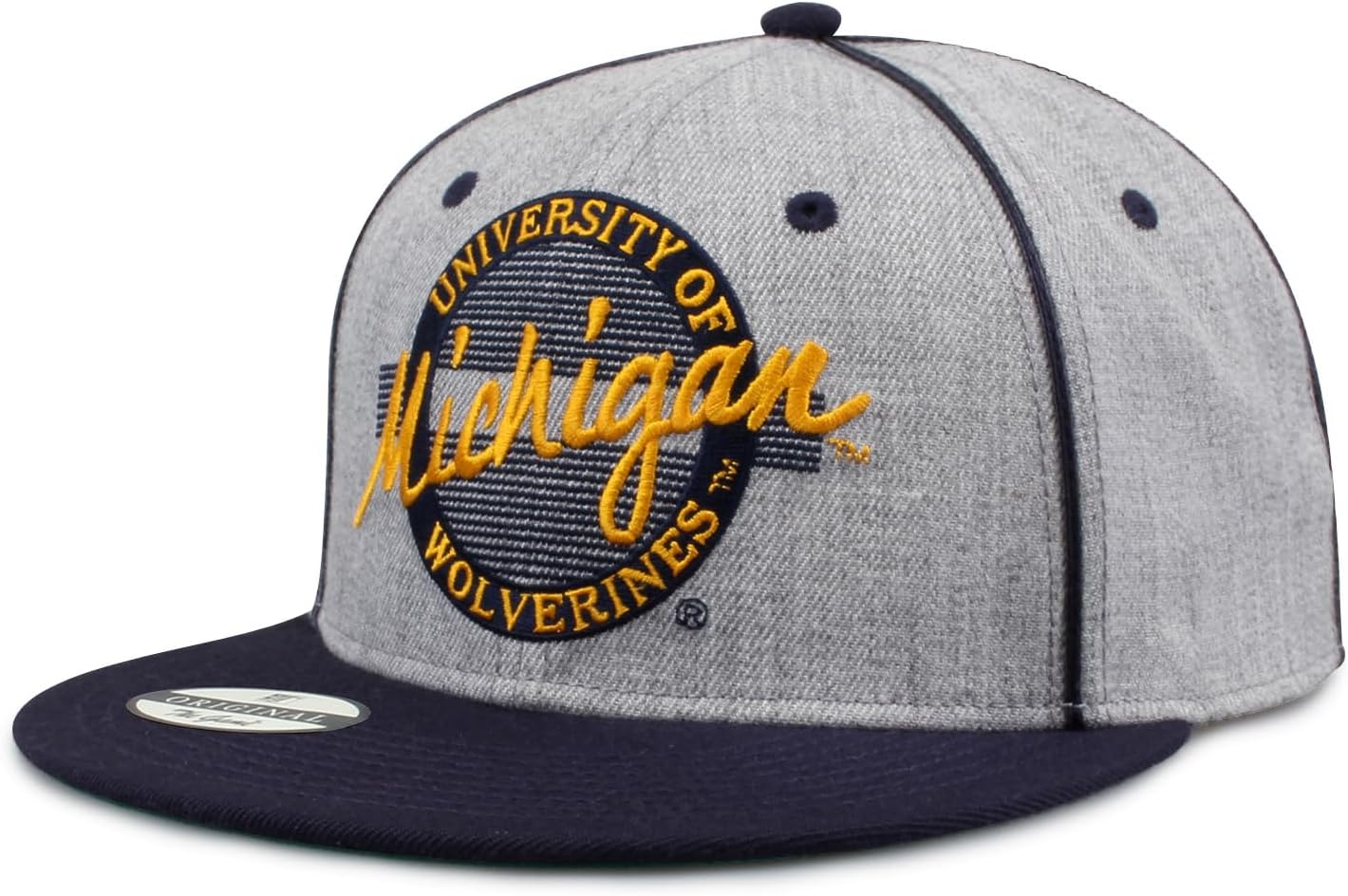 The Game NCAA Unisex-Adult NCAA Licensed, Michigan Wolverines Flat Brim Snapback Hat