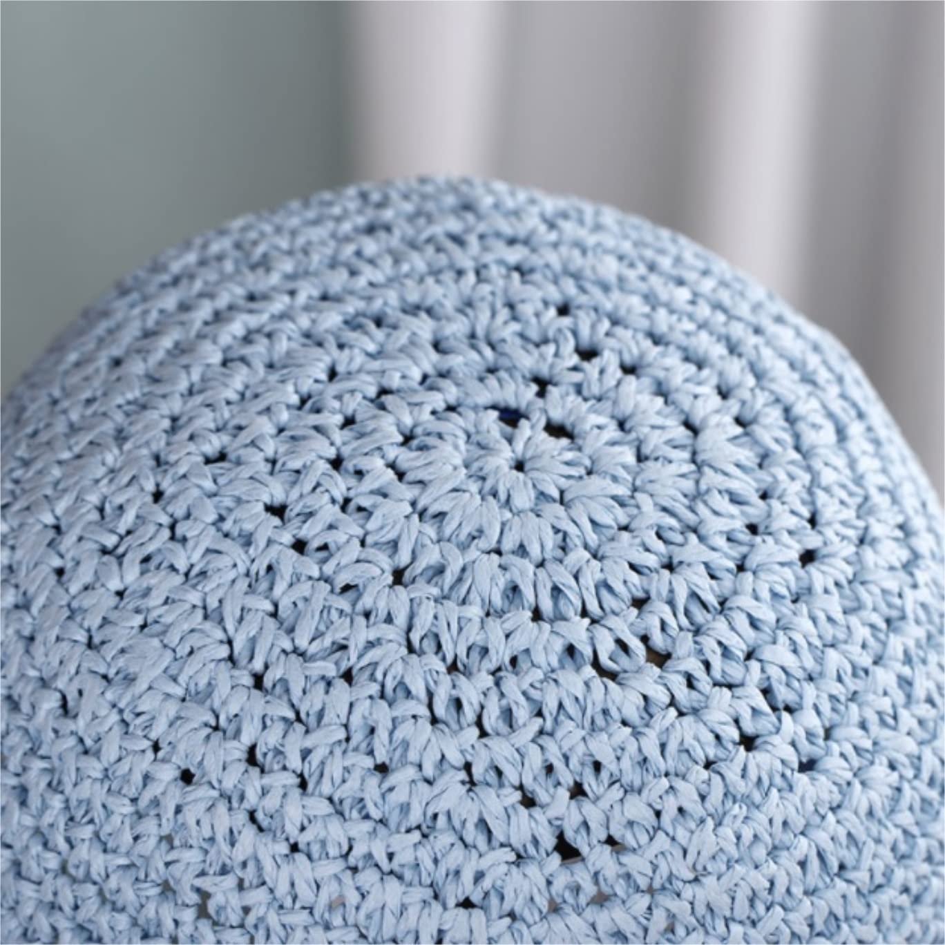Sombrero de Playa para Mujer, de Paja Tejida a Crochet, Estilo Pescador, para Verano (Azul, 6 7/87 1/8)