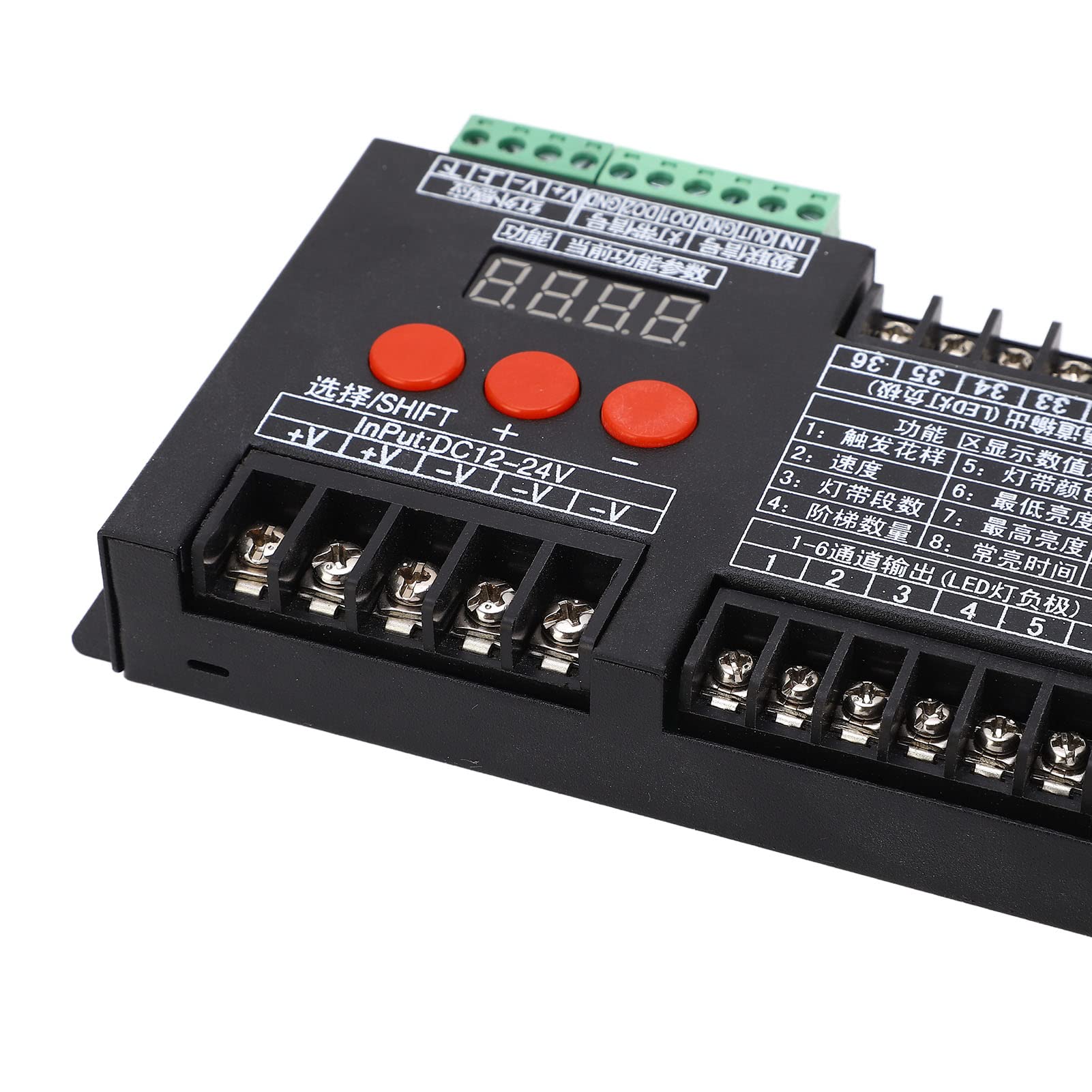 Ejoyous Sensore di Movimento per Luci Scale, Controller LED per Scale ABS DC 12V 24V con 36, Rilevamento 30m, 5 Livelli di luminosità per Illuminazione Interne di Hotel Domestici