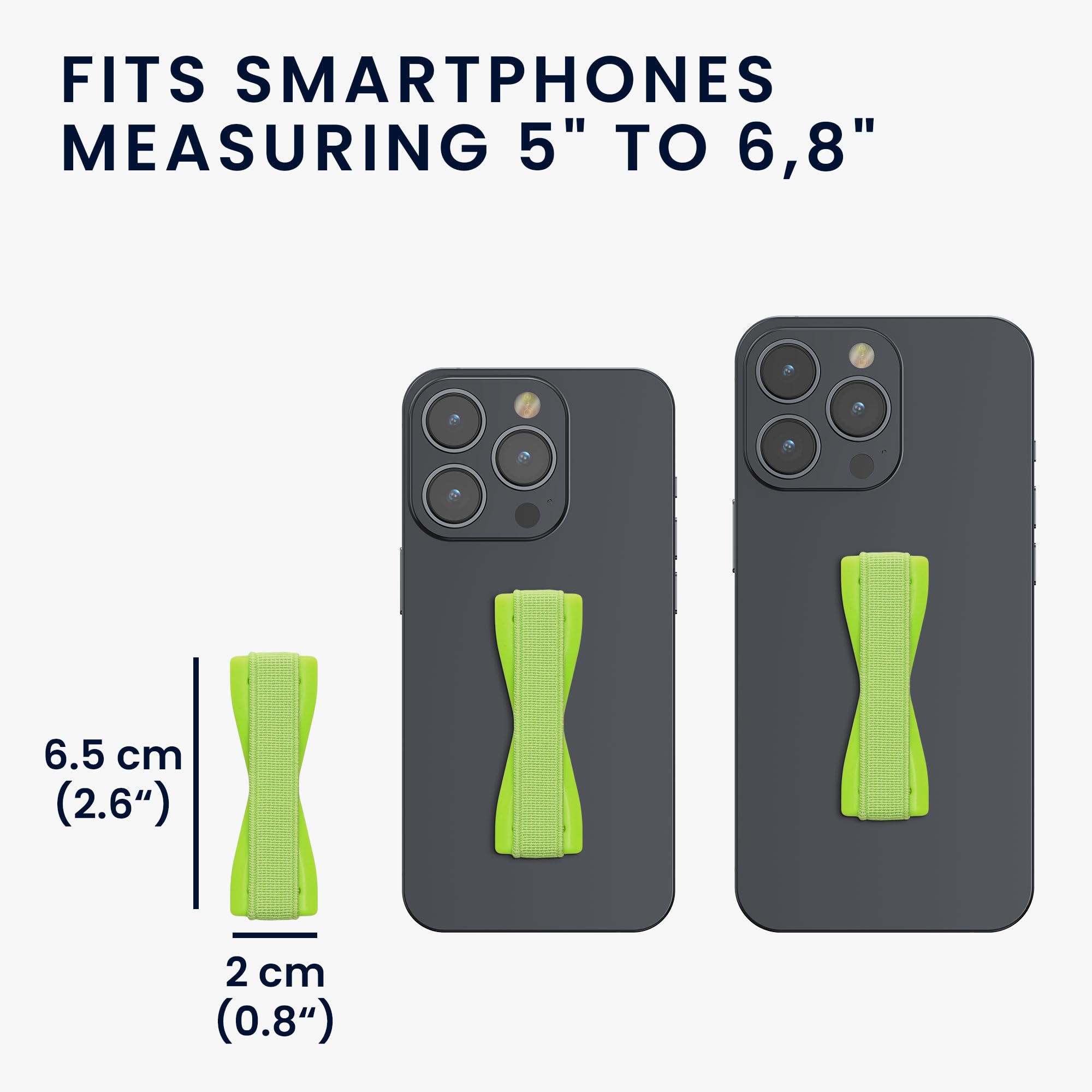 Support Doigt Pour Smartphone Kwmobile - Lot De 3 - Autocollant, Élastique - Pour Téléphone Portable