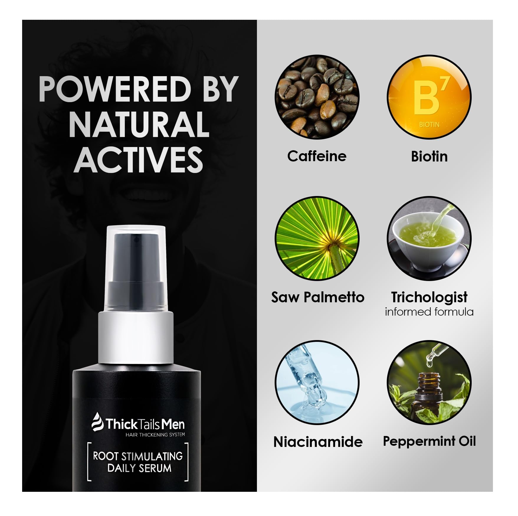 Amazon.com: ThickTails Men's Hair Growth Serum for Thinning Hair