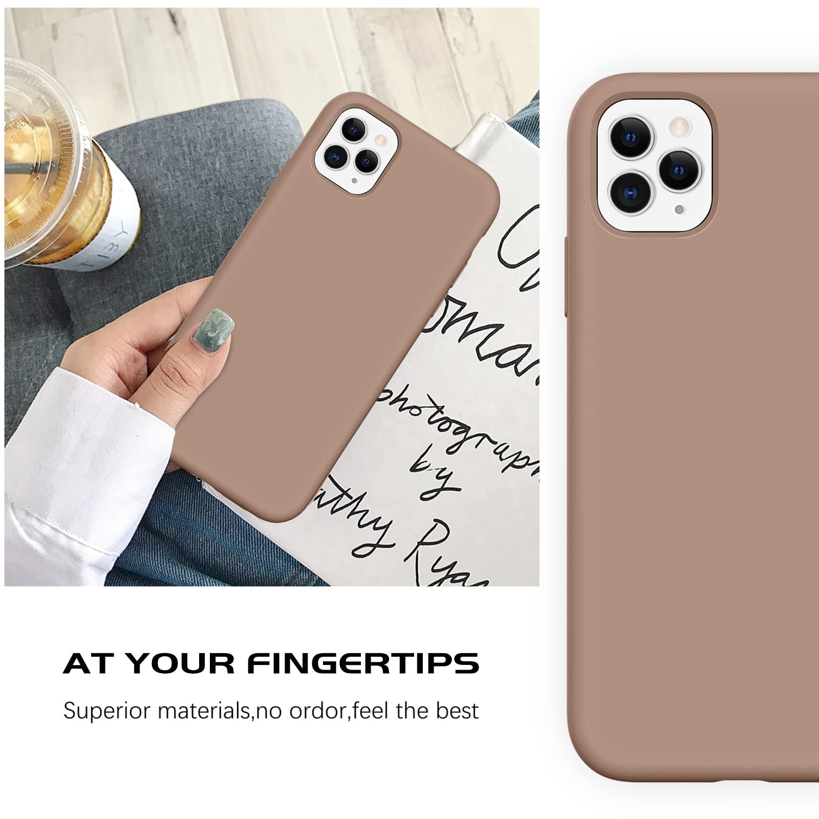 DOMAVER Cover per iPhone 11 Pro Max con anello magnetico, custodia per iPhone 11 Pro Max Case TPU Silicone placcatura di protezione, fodera in microfibra antiurto con cordino collana, nero