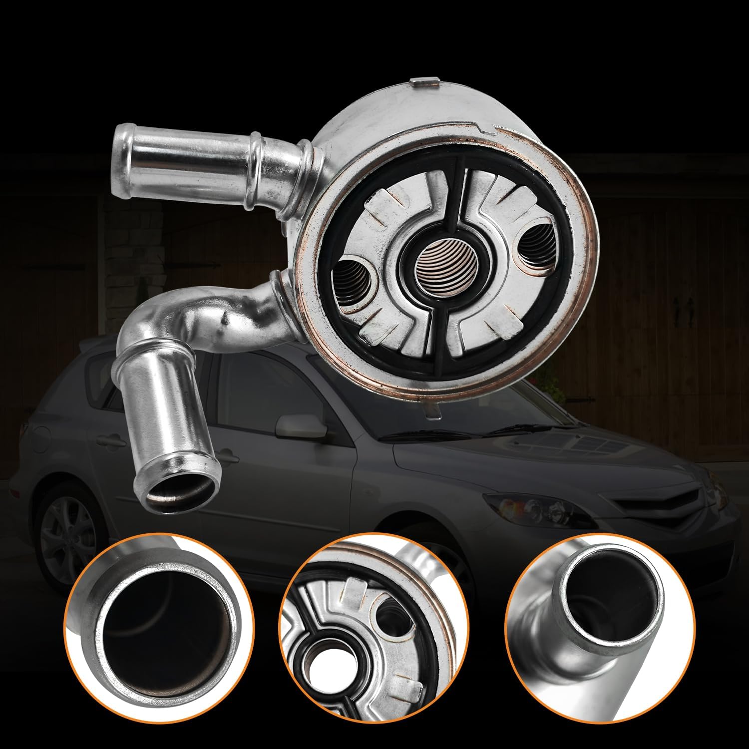 LF6W-14-700A Oil Cooler Assy Fit for MAZDA 3 2.3L 2007-2009 MAZDA 5 2006-2014 CX-7 2007-2012 SPEED6 2.3L 2006-2007 Replaces# LF9V-14-789