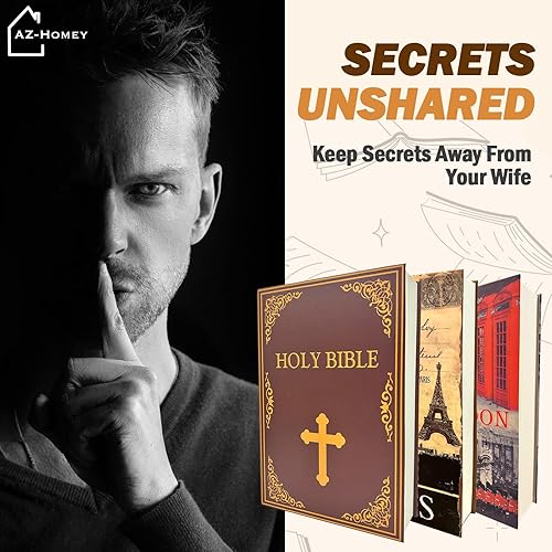 Miniatura 6 de Caja fuerte para libros de transferencia de papel auténtico caja de seguridad oculta secreta, cerradura de combinación incluida, caja de seguridad