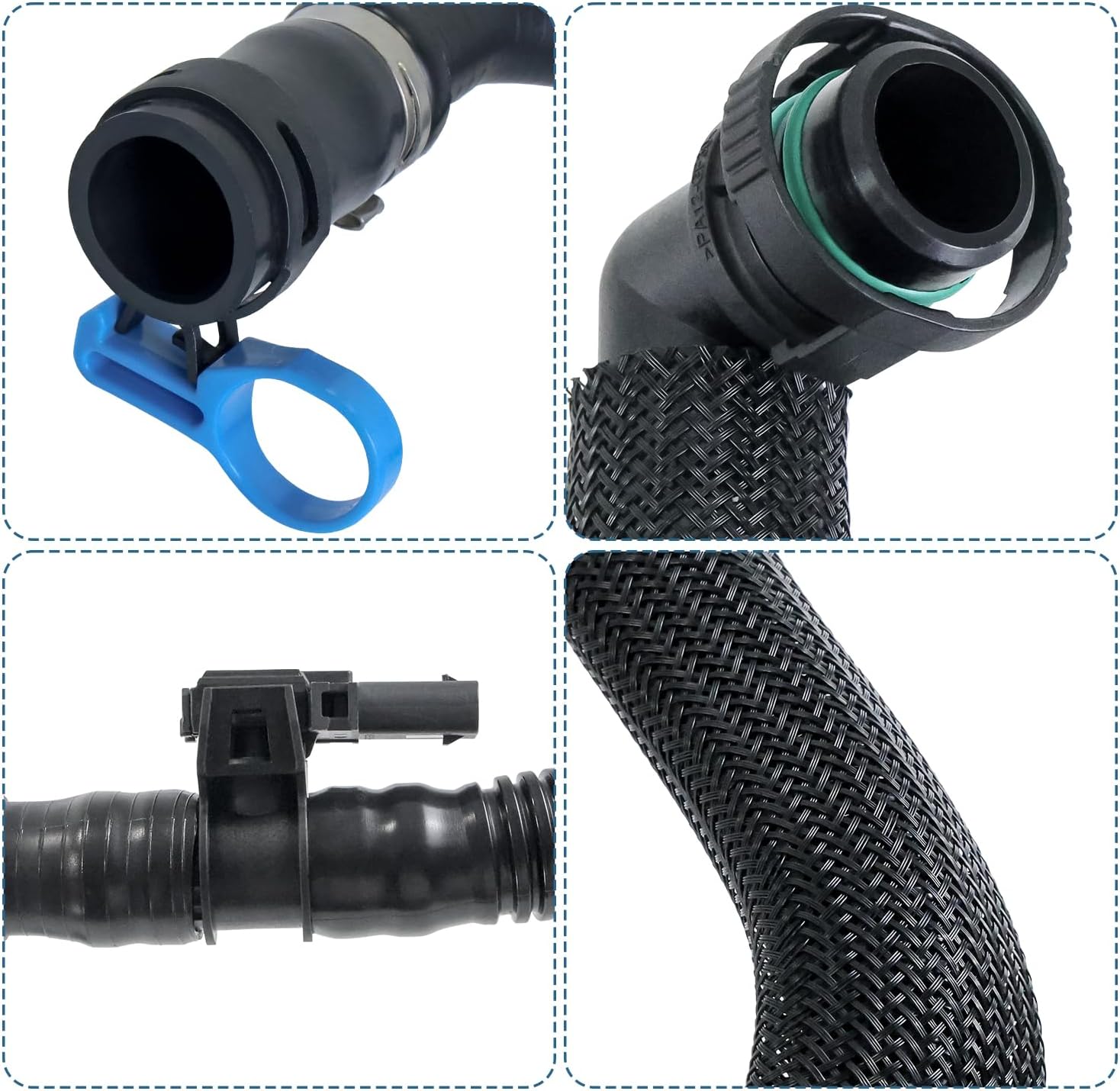 46134 PCV Valve Breather Tube Hose with Sensor Compatible with Ford Escape 1.5L 2017 2018 2019 Replaces 6A664 GV6Z6A664B KCV305 PCV0100 V631 2-9753 EMH098 PCV768 PCV Breather Tube