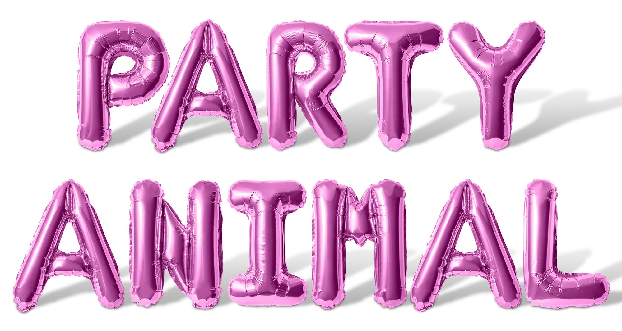 Letter Balloons - PARTY ANIMAL 16" Inch Alphabet Letters Foil Mylar Balloon Kids Birthday Party Balloon Banner (Pink)