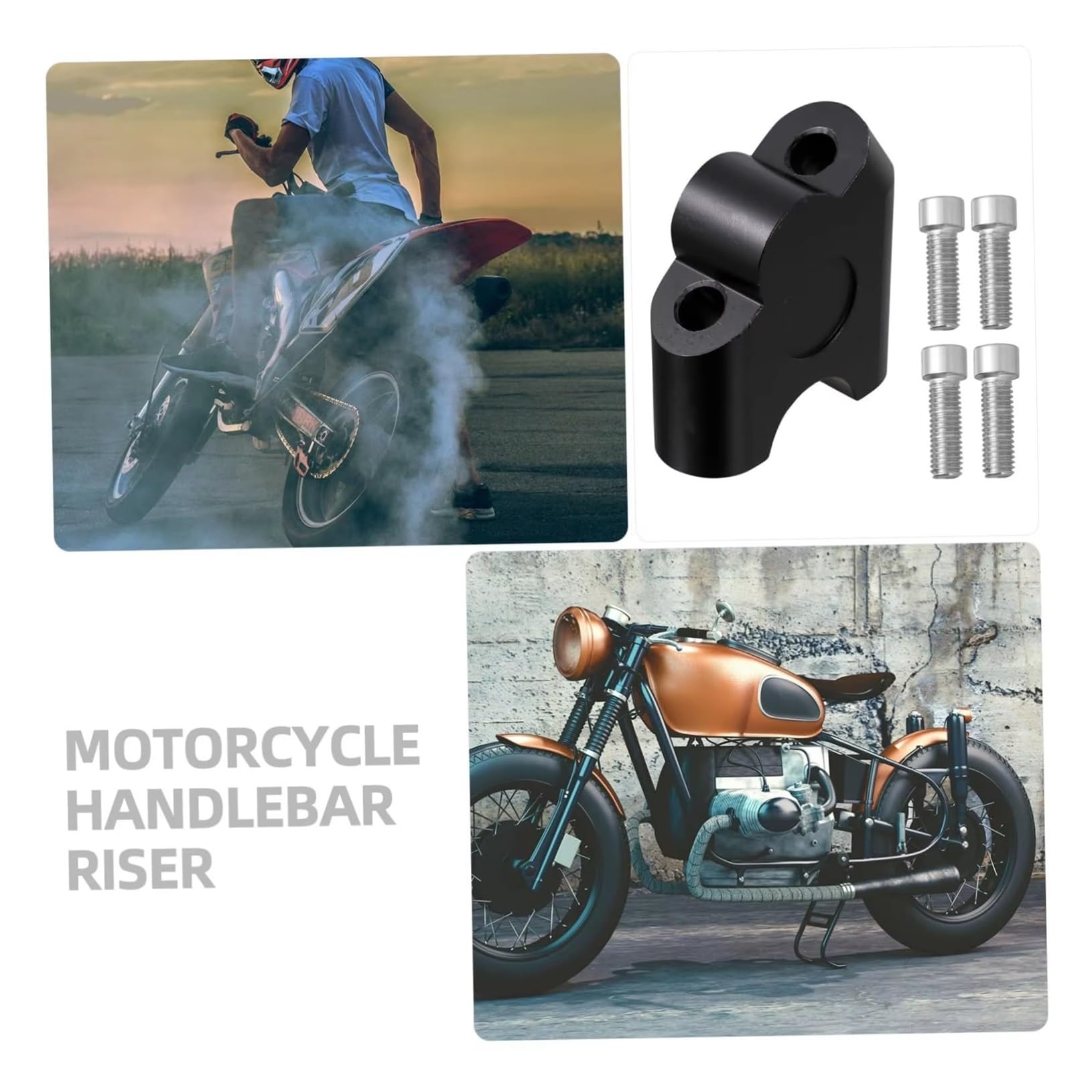 Adaptador De Abrazadera Elevadora Manillar Aleación Aluminio Para Extensor Motocicleta Y Bicicleta Eléctrica Alzas Manillar Moto(Stlyle1)