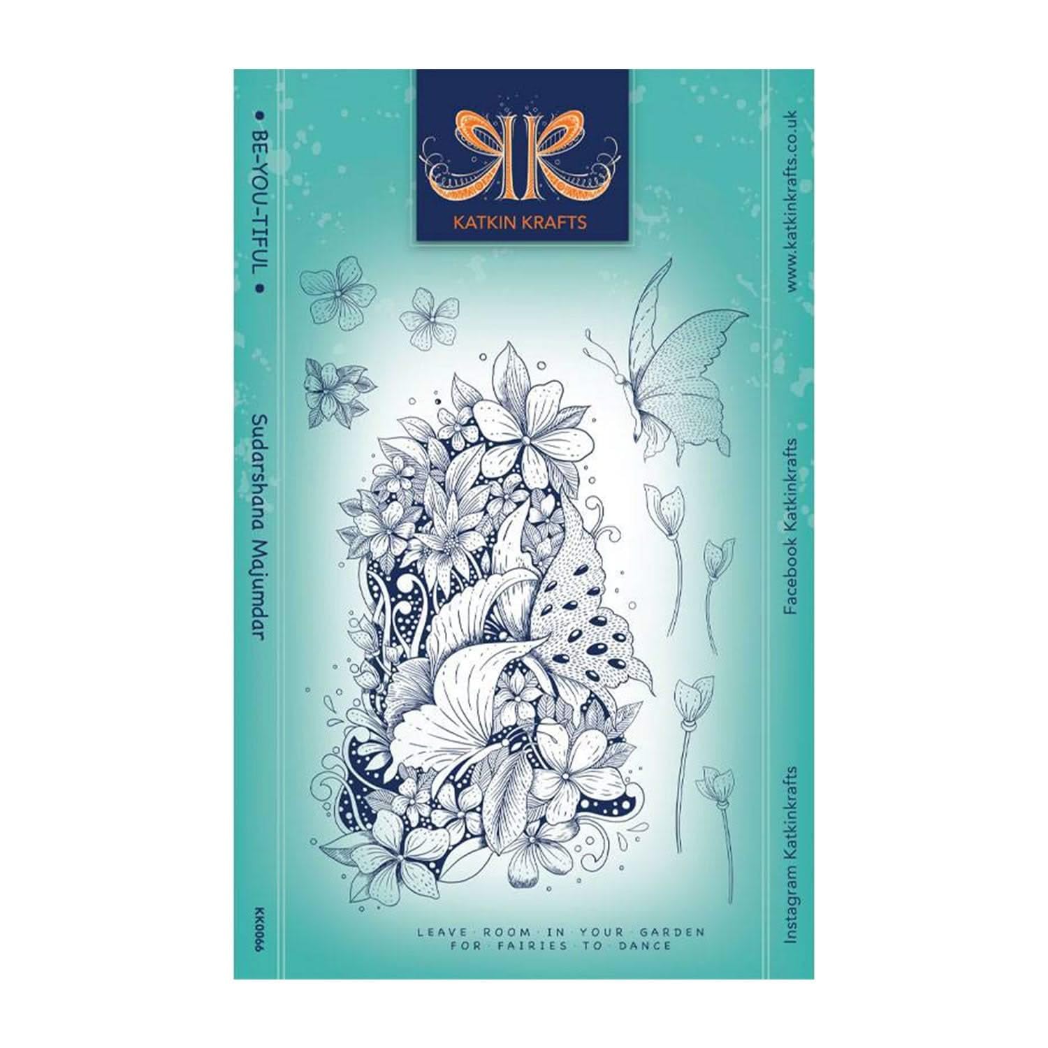 Katkin Krafts Transparent Be-You-Tiful 6 In X 8 In Clear Stamp Set