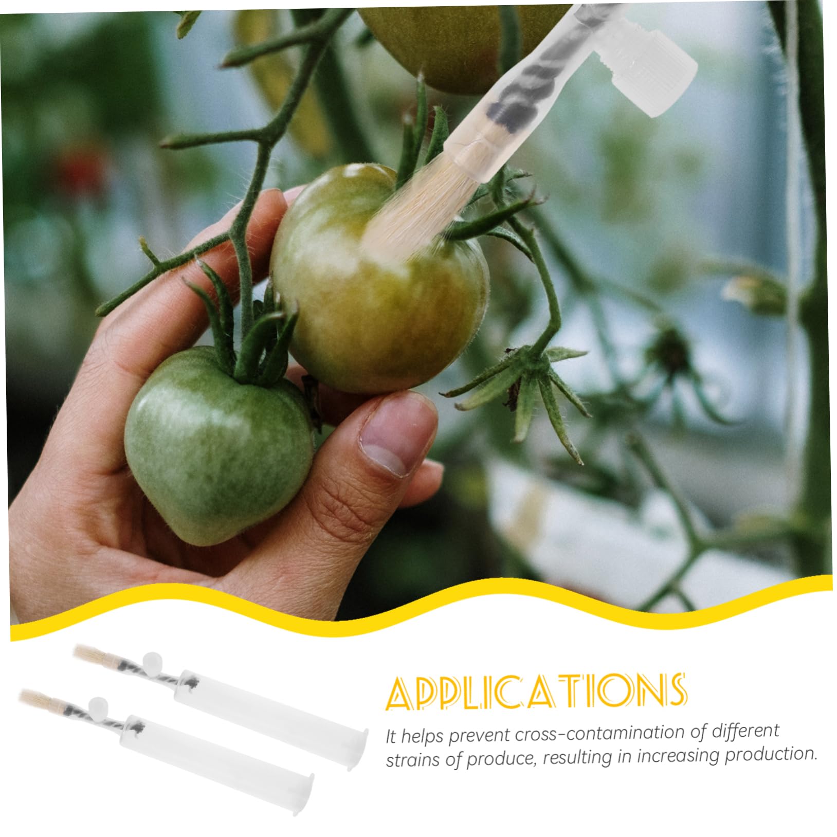 ibasenice 4 Ensembles Outil De Pollinisation De Jardin Applicateur De Pollinisation pour Légumes Fruits Et Fleurs Outils De Jardinage Efficaces pour Augmenter Rendements 2 Pièces * 4