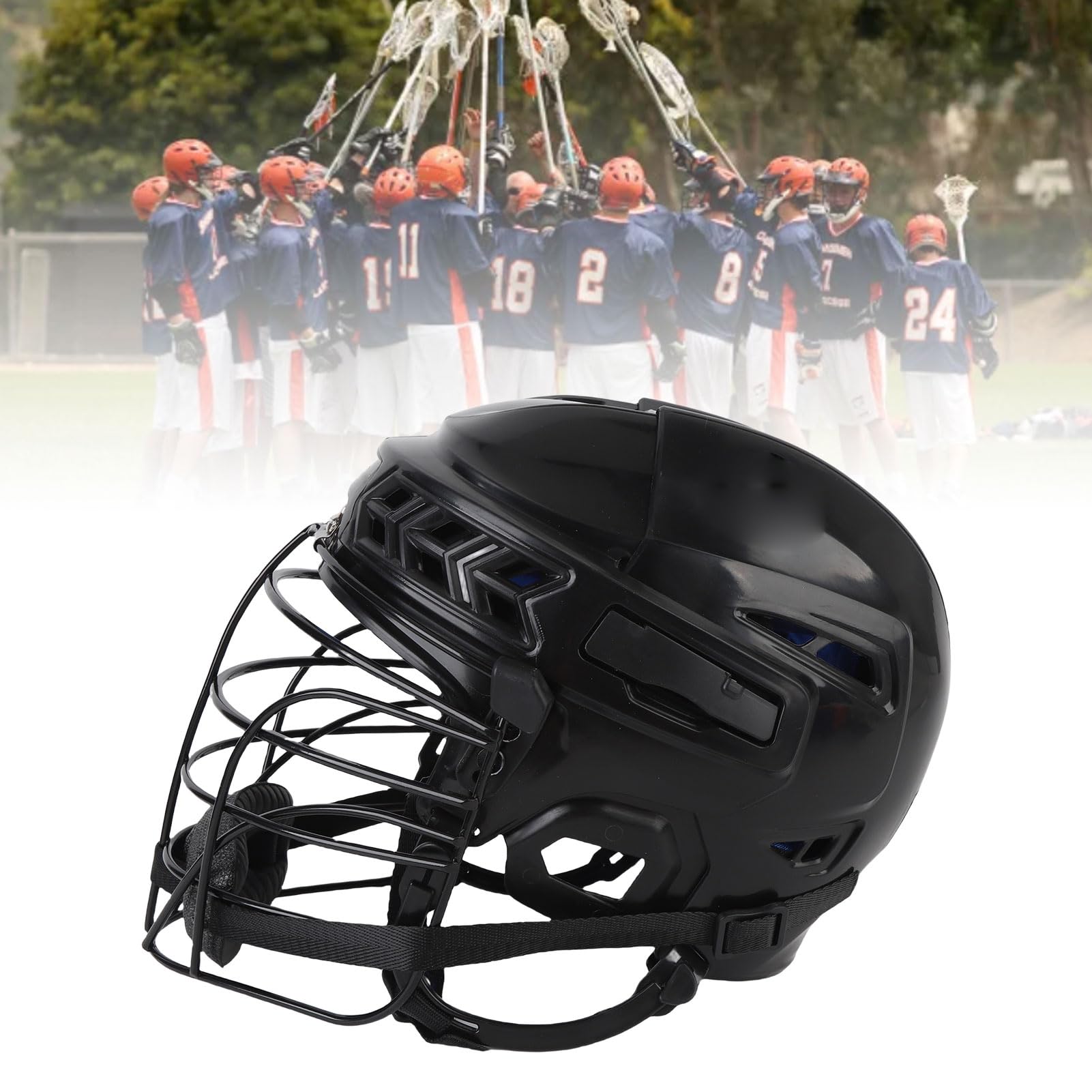 Lightweight Hockey Helmet,EVA Lining Impact Ice Hockey Helmet, Suitable for Teenagers and Adults (S)