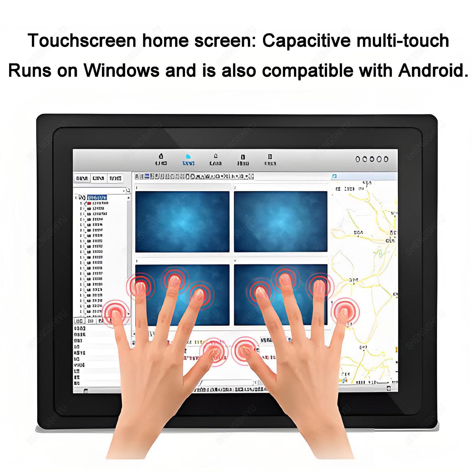 Caisse Enregistreuse Professionnelle avec Ports Multiples,Écran HD 15,6 Pouces,8GB+128GB,Angle D'écran Réglable,Balance de Caisse Enregistreuse avec Imprimante 58mm