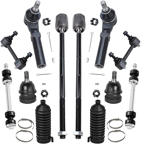 Detroit Axle - Kit de suspensión delantera de 12 piezas para Ford Mustang 1994-2004, barras de acoplamiento, botas de rótulas inferiores, barras