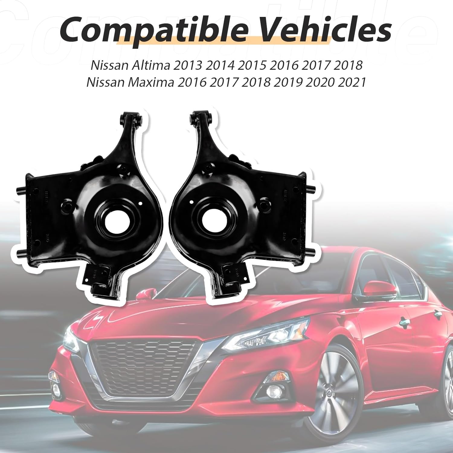 Rear Lower Left & Right Side Suspension Control Arm Kit Compatible with Nissan Altima 2013-2018 Maxima 2016-2021, Replaces 551B1-3TA0D 551B0-3TA0D