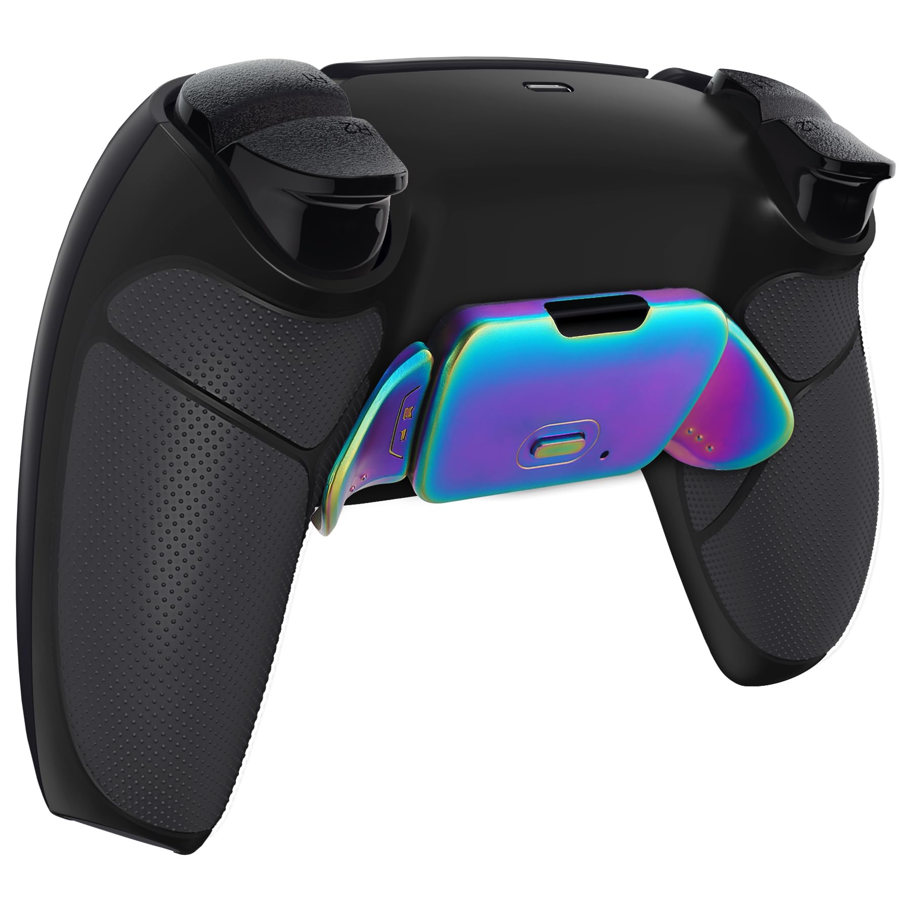 eXtremeRate Rise V3 Remap Kit per ps5 Controller BDM-030/040/050,2 Palette Metallo Programmabile per ps5 Joystick con Cover Grip Gommato,Senza Joypad,Nero Blu Viola