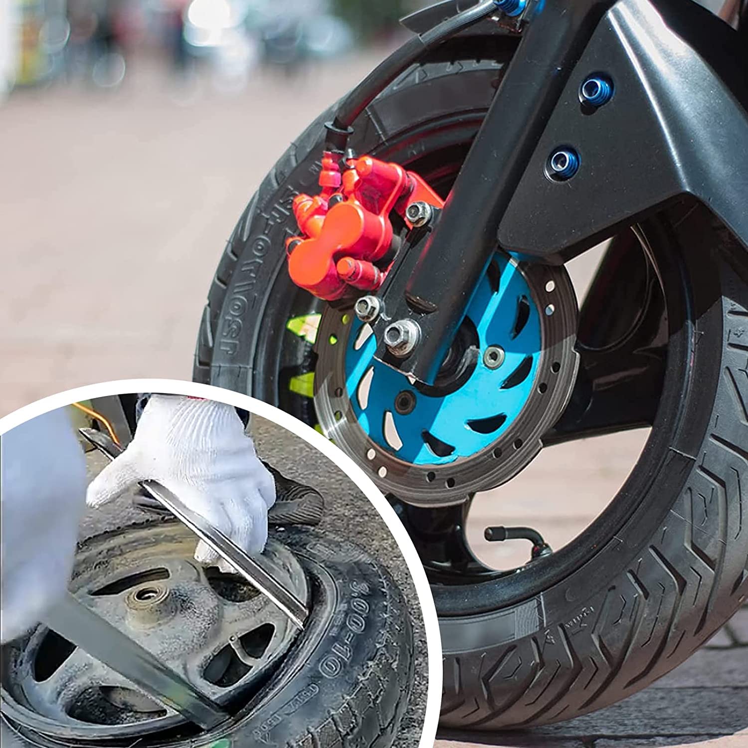 PIQIUQIU 3 leve di montaggio per moto, 30 cm, leva di montaggio in acciaio al manganese, leva per pneumatici, asta di montaggio, strumenti di riparazione