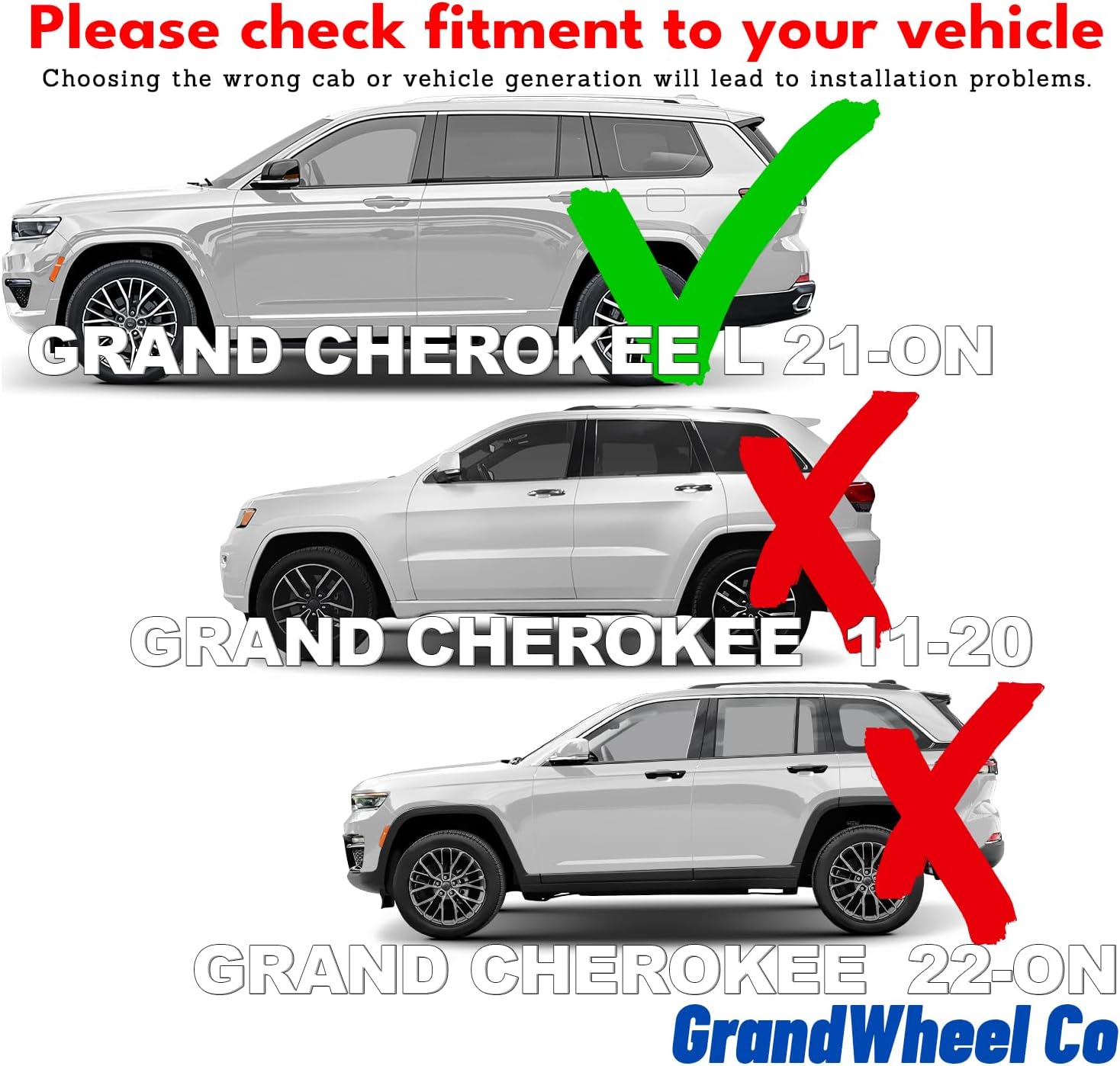 Window Deflectors Smoke Tinted in-Channel Side Window Vent Visor Deflectors Rain Guards Compatible with Jeep Grand Cherokee L 2021-2026 - 4pcs. GW1003