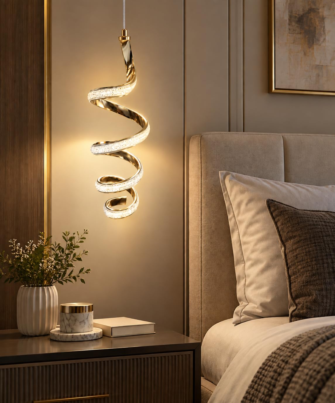 FILLISKA Colour Changing Pendant Light - FrenchGold -31