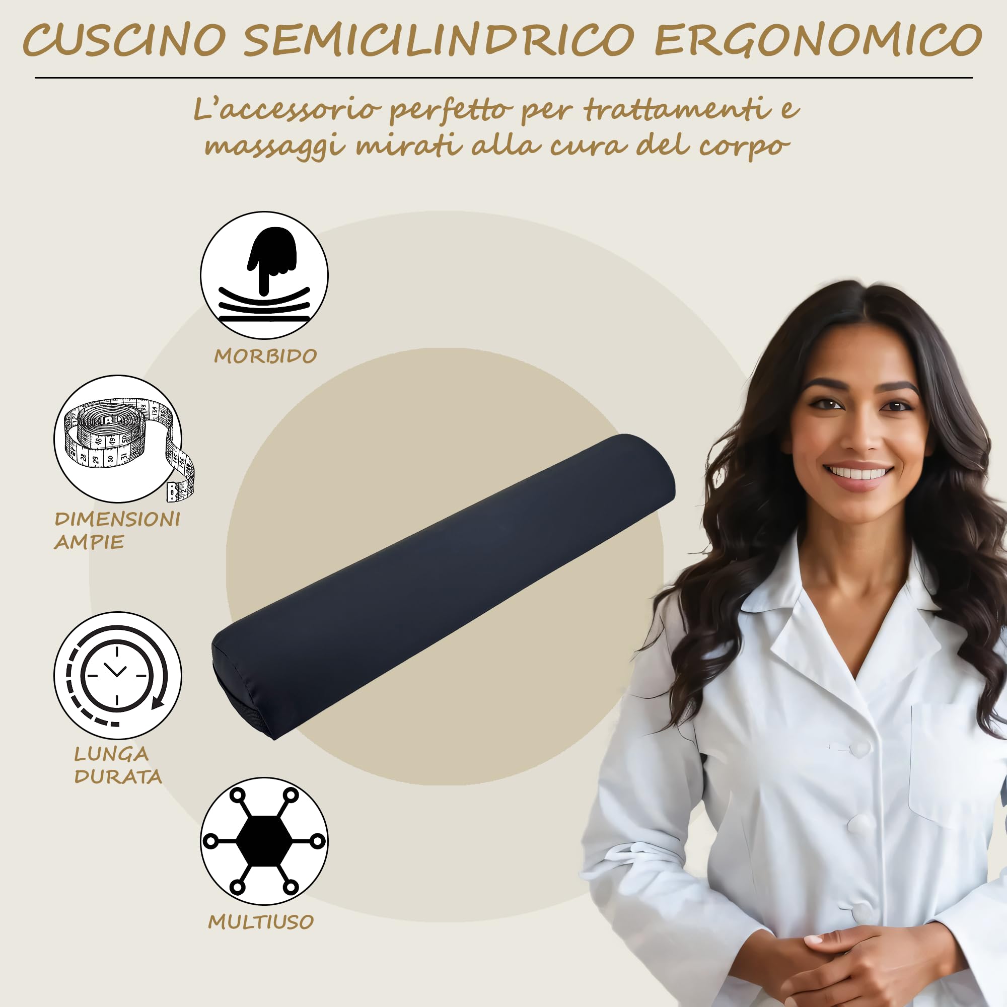 Cuscino Per Lettino Massaggio In Silicone Morbido – Poggiatesta A Forma Di O, Riutilizzabile, Per Spa, Estetista E Viaggio, Nero