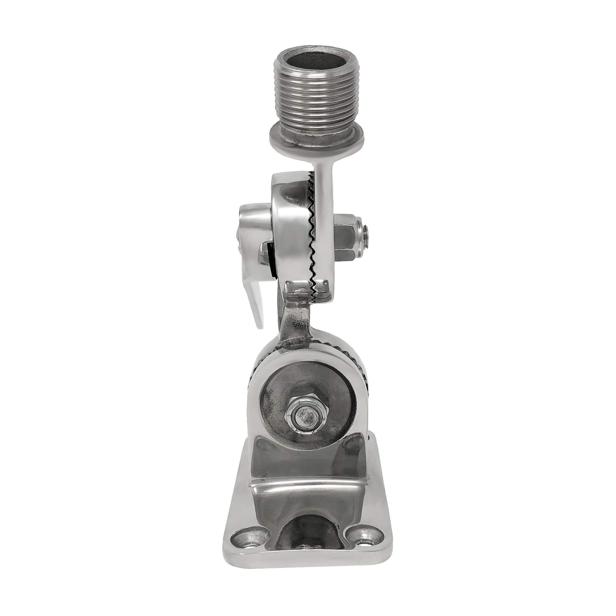 Acouto VHF Marine Antenna Ratchet Mount - Stainless Steel Adjustable Base For Boat Rail Or Deck - View #7